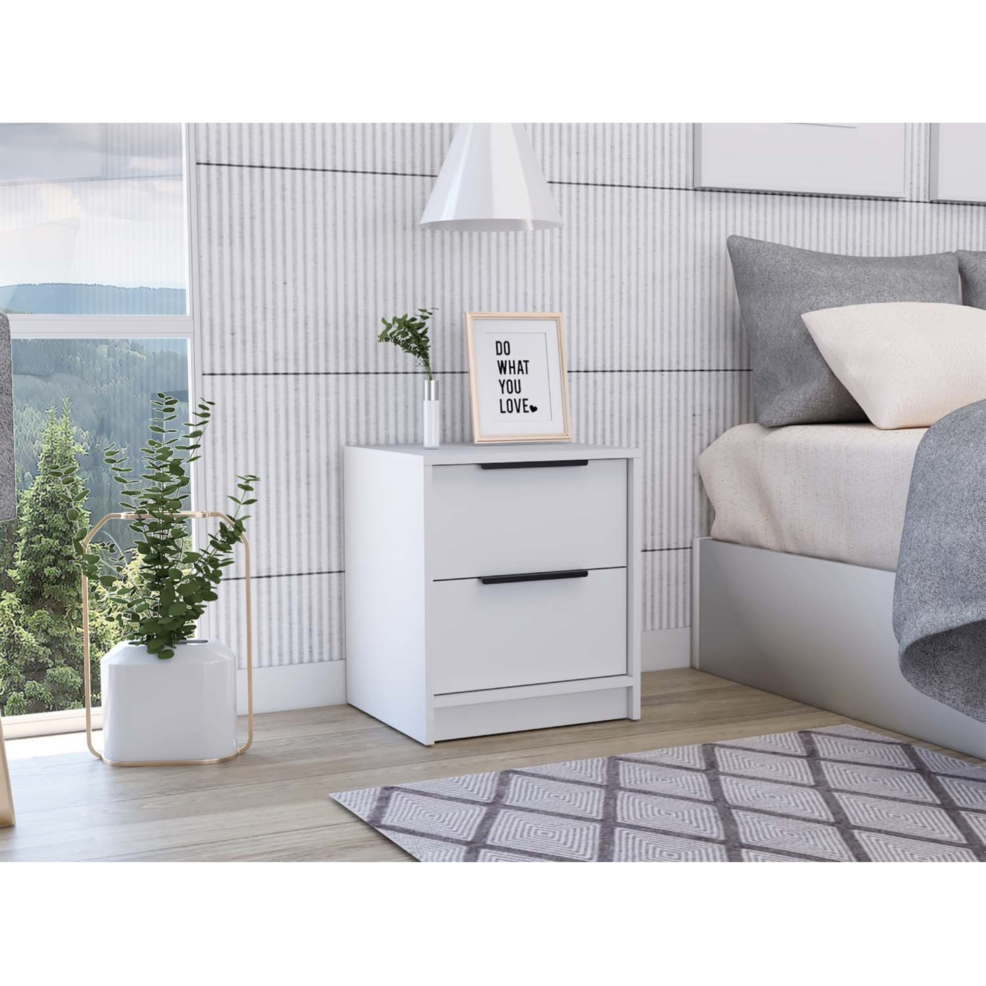 TUHOME Kaia Tv Stand, Four Shelves, Three Shelves, Five Legs, White, For Bedroom
