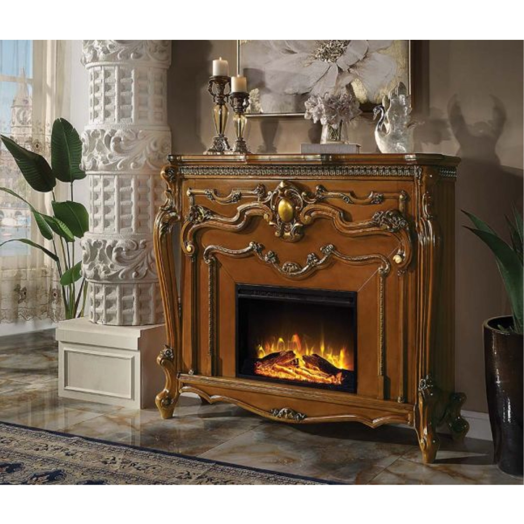 AC01344 Fireplace, Honey Oak Finish - Picardy ( 1Pc/1Ctn )