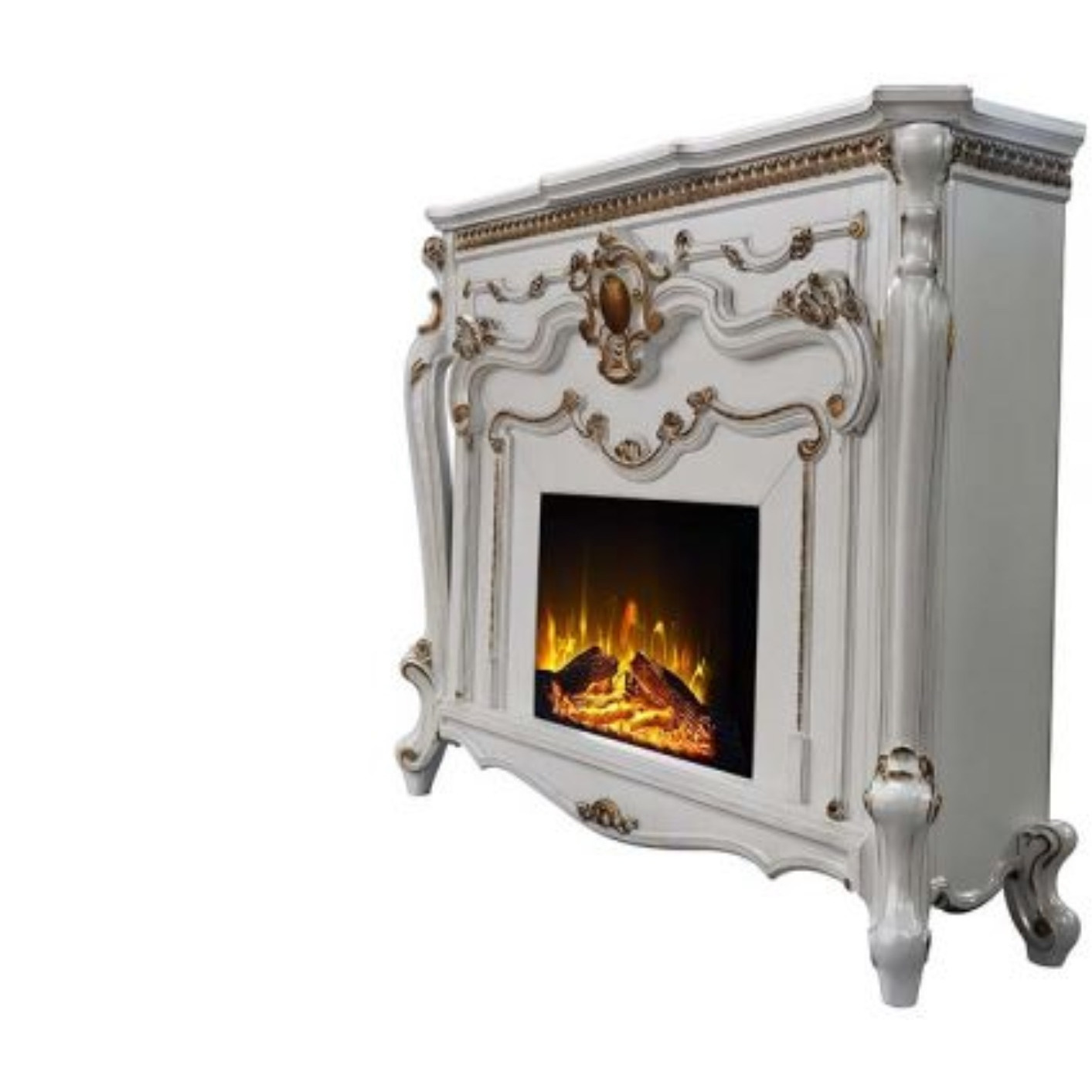 AC01345 Fireplace, Antique Pearl Finish - Picardy ( 1Pc/1Ctn )