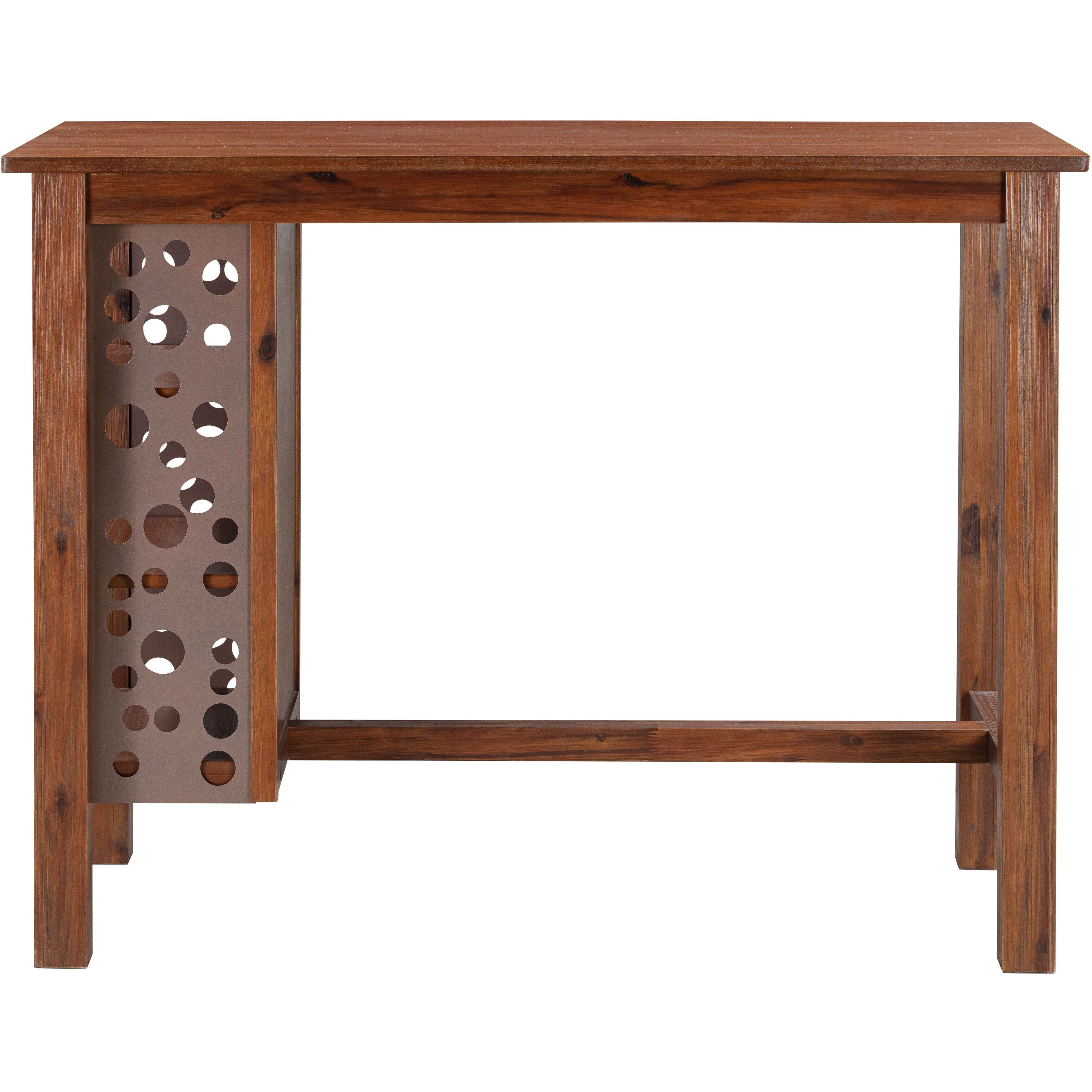 Brittany Rectangular Counter Height Bar Table - Chestnut Wire-Brush