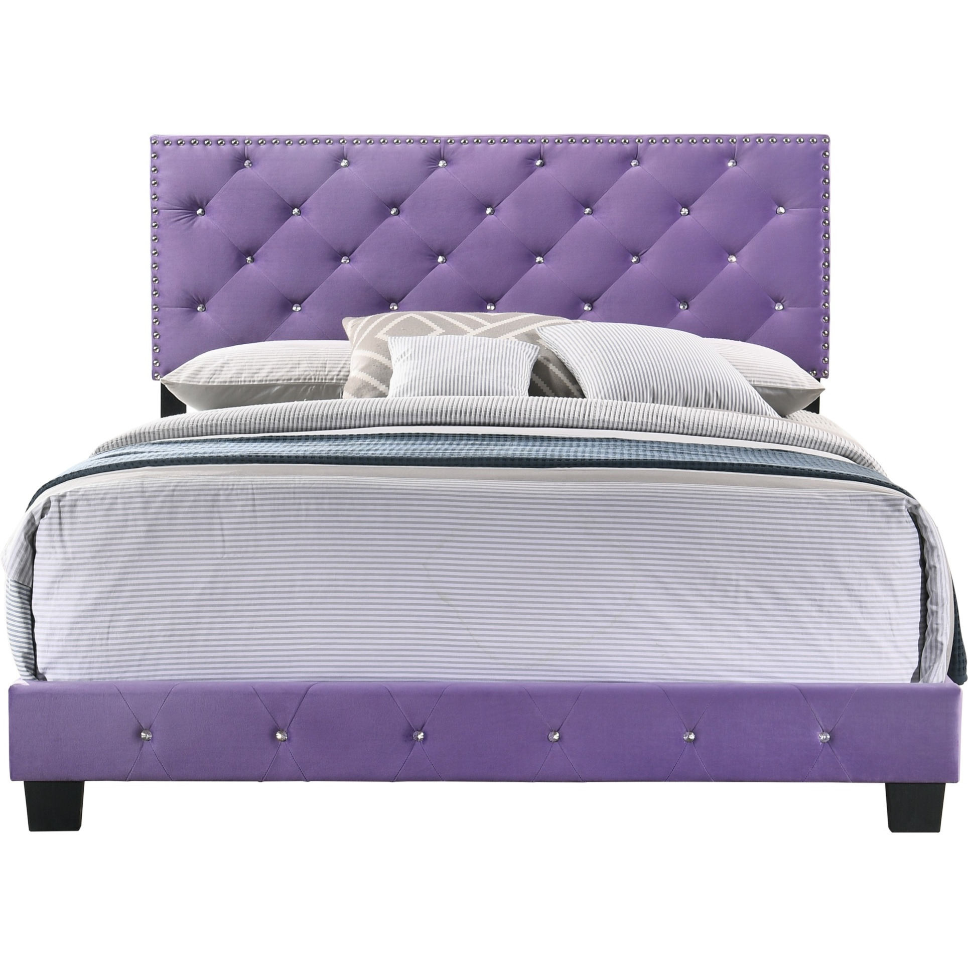 Suffolk Purple Queen Panel Bed
