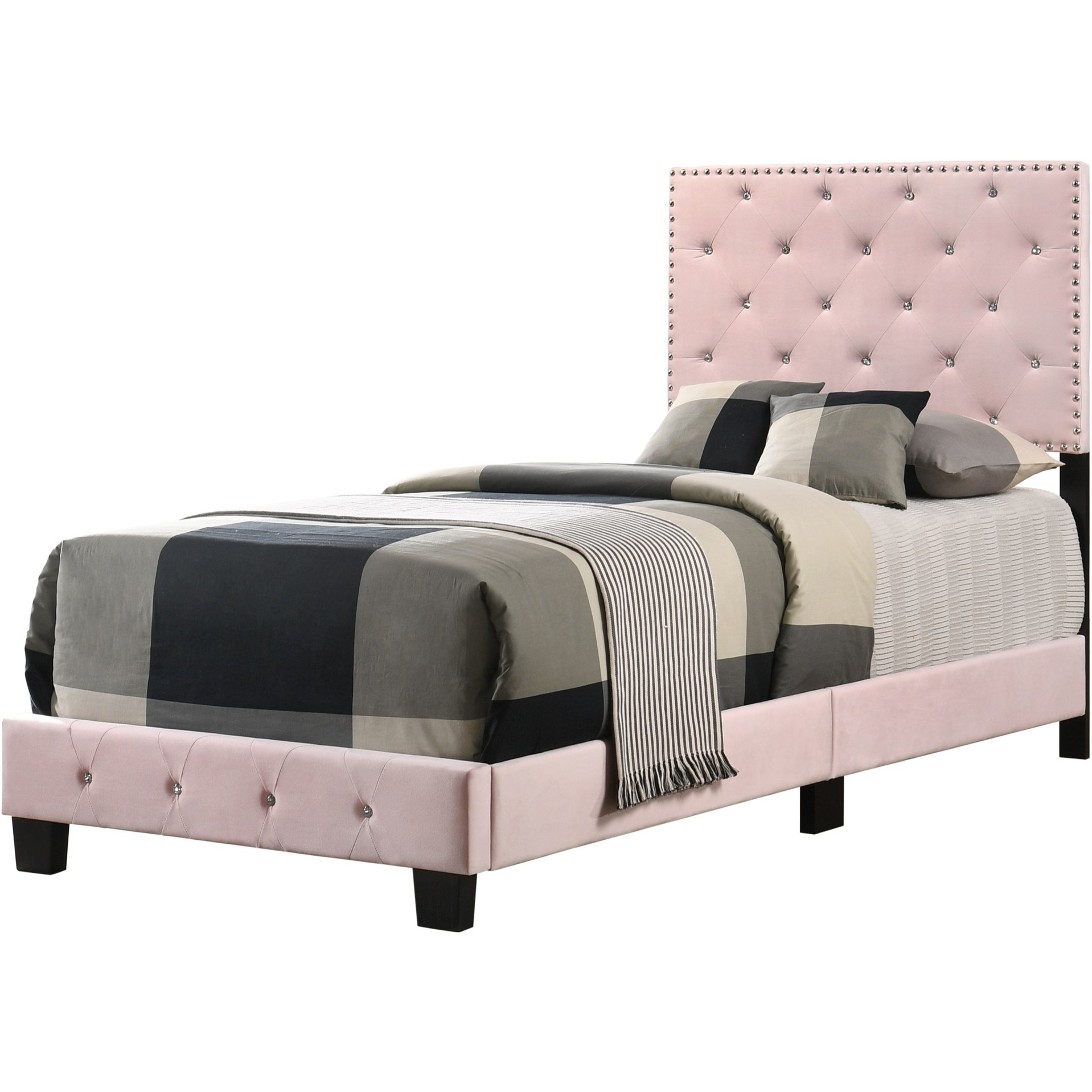 Suffolk Pink Twin Panel Bed