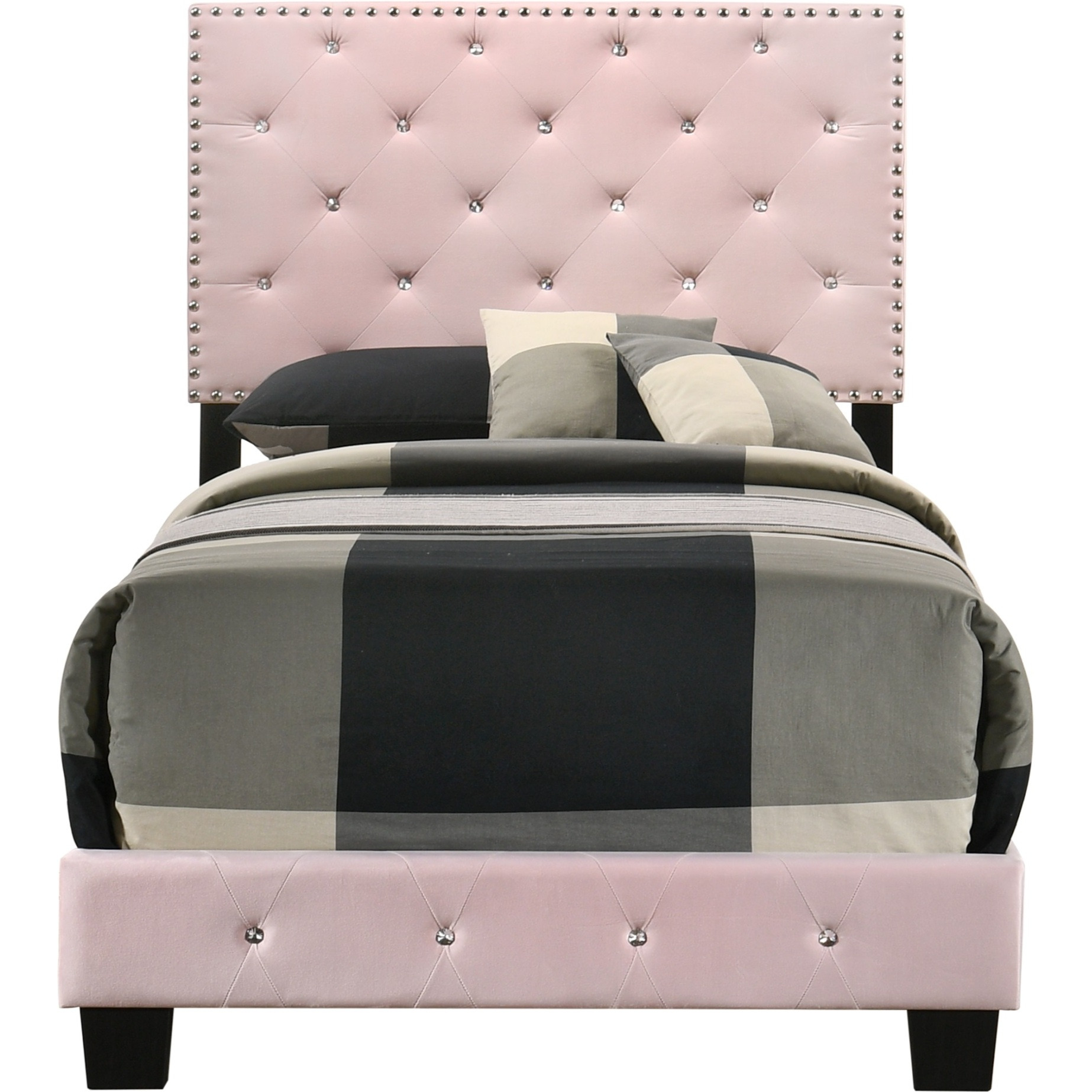 Suffolk Pink Twin Panel Bed