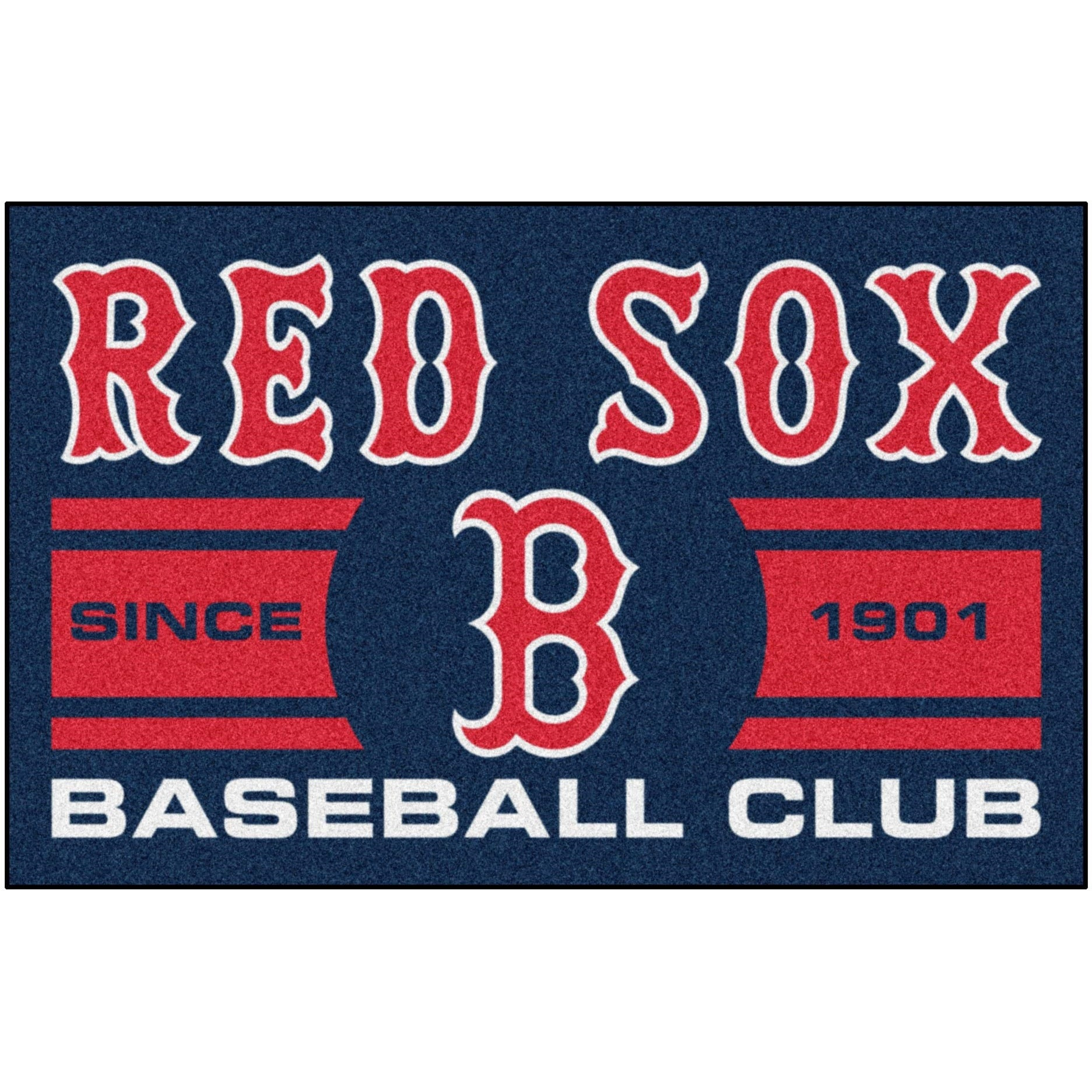 Boston Red Sox Starter Accent Rug - 19in. x 30in. Uniform Design - B Hat Logo