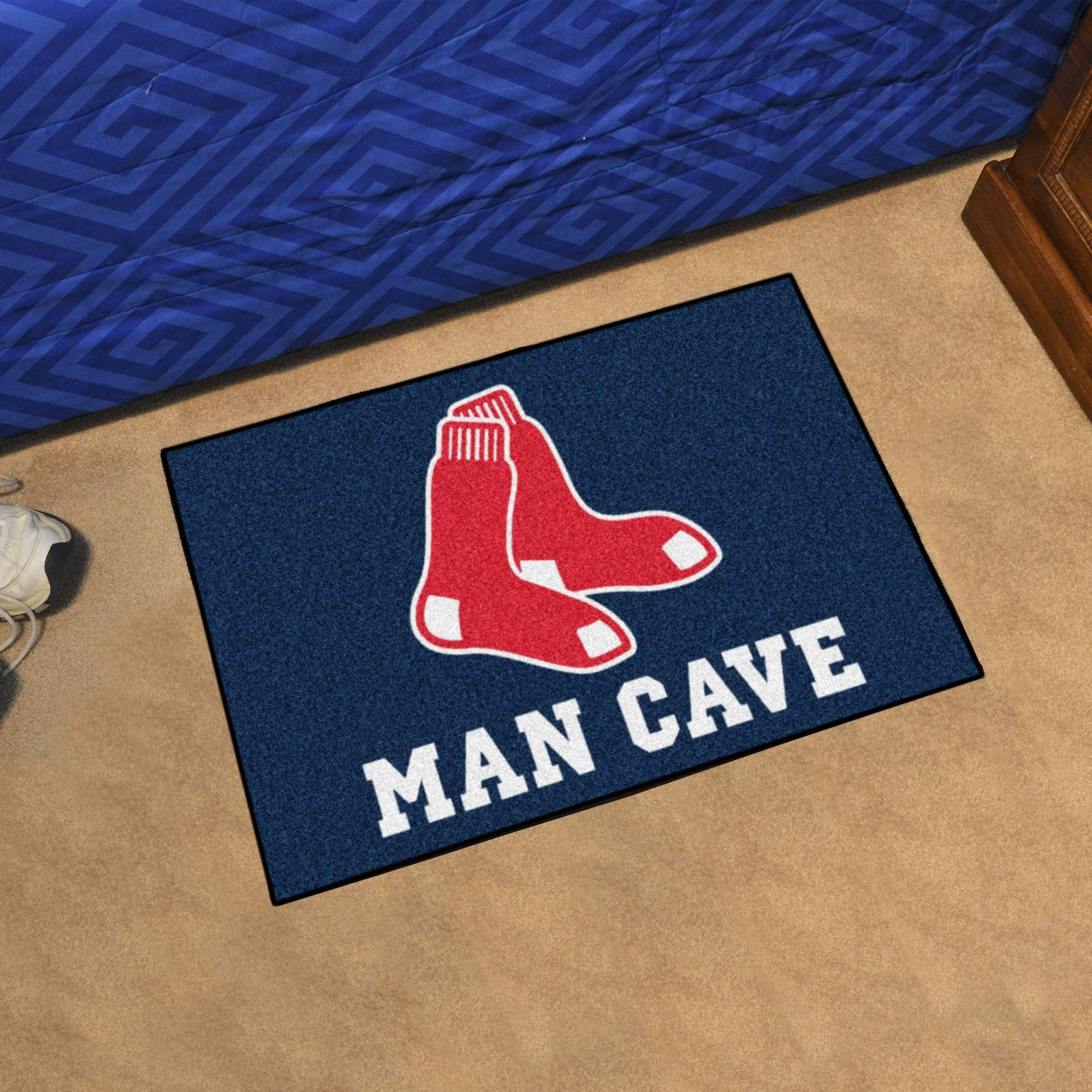 Boston Red Sox Man Cave Starter Mat Accent Rug - 19in. x 30in. - B Primary Logo