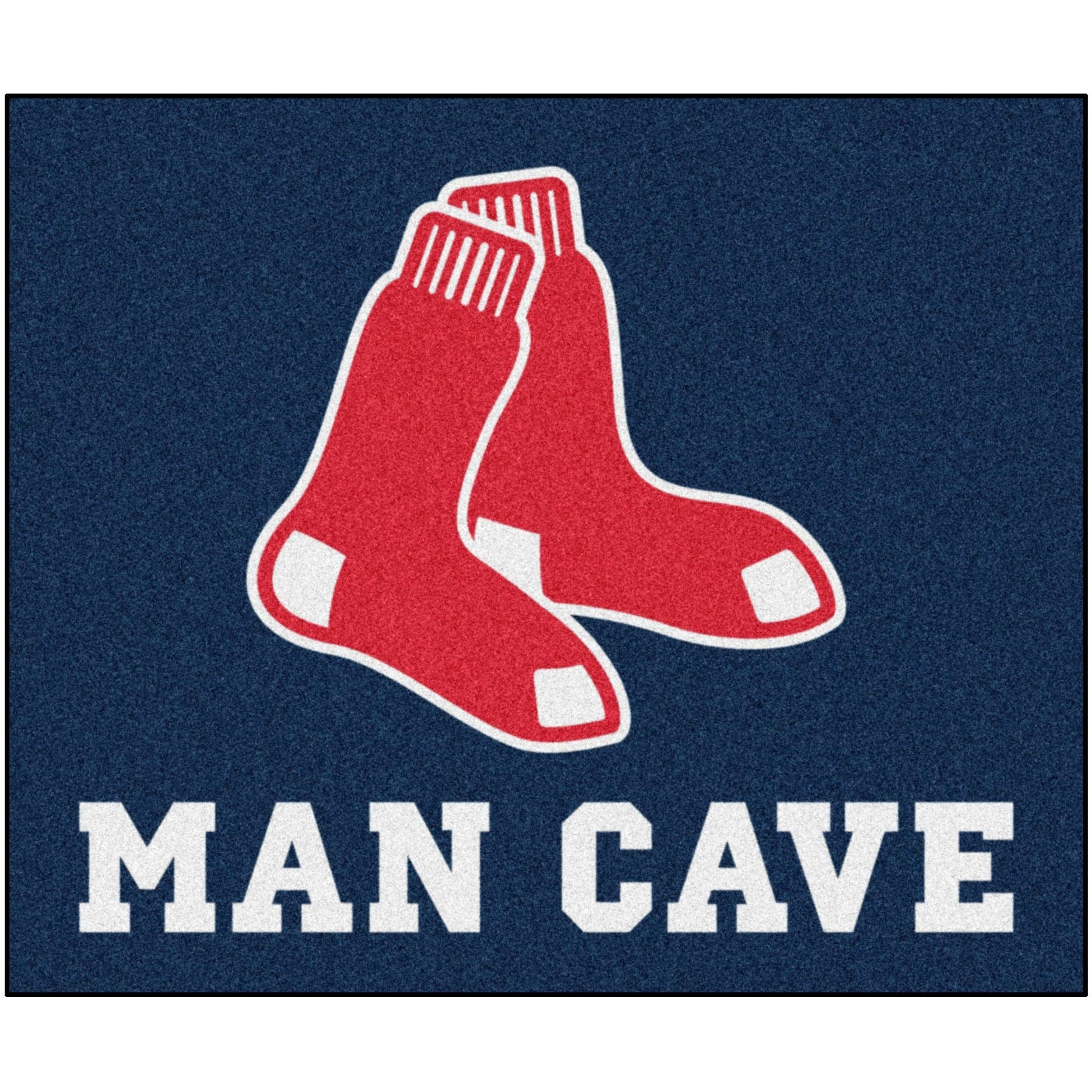 Boston Red Sox Man Cave Tailgater Rug - 5ft. x 6ft. - Socks Primary Logo