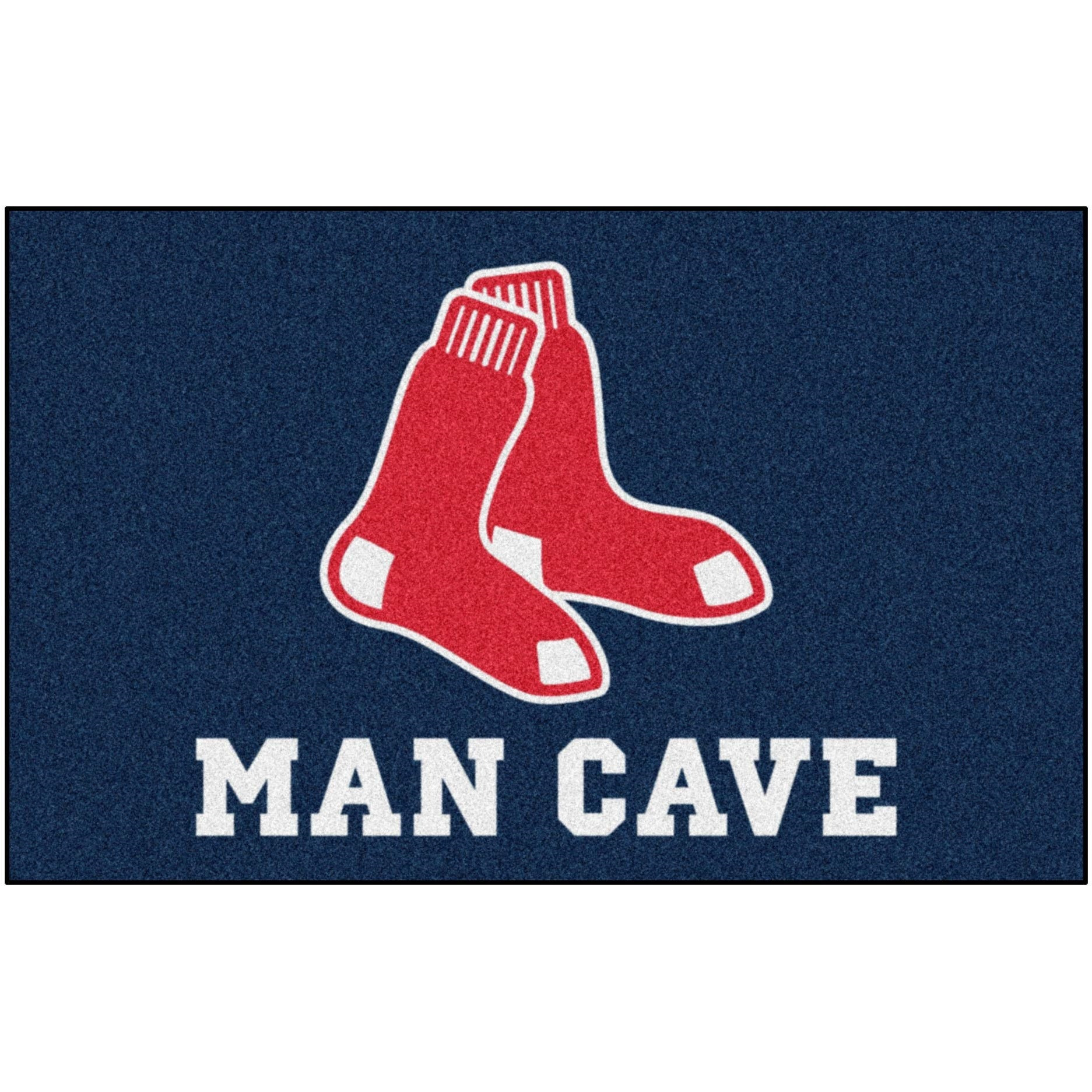 Boston Red Sox Man Cave Ulti-Mat Rug - 5ft. x 8ft. - Socks Primary Logo