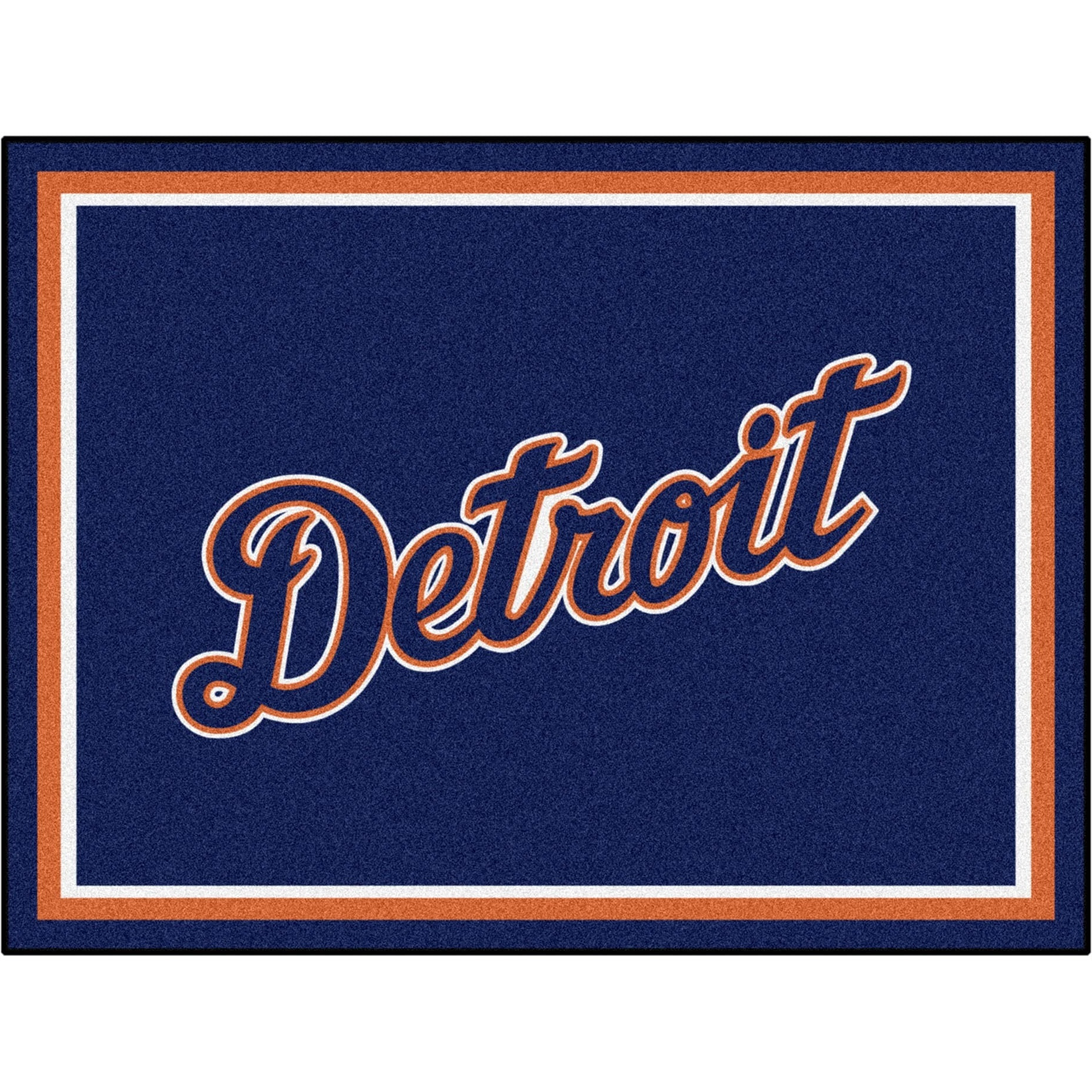 Detroit Tigers 8ft. x 10 ft. Plush Area Rug - Detroit Script Alternate Logo
