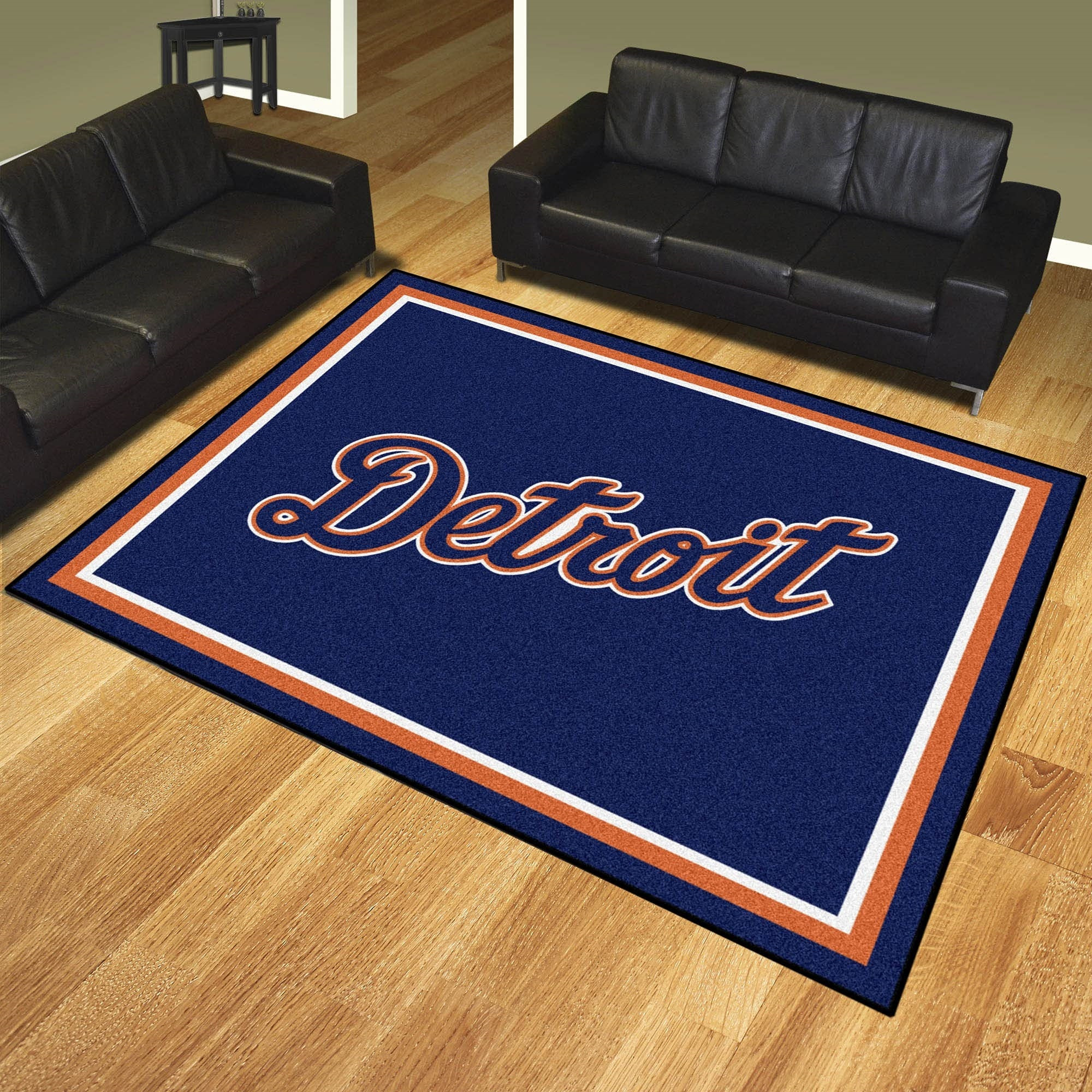 Detroit Tigers 8ft. x 10 ft. Plush Area Rug - Detroit Script Alternate Logo