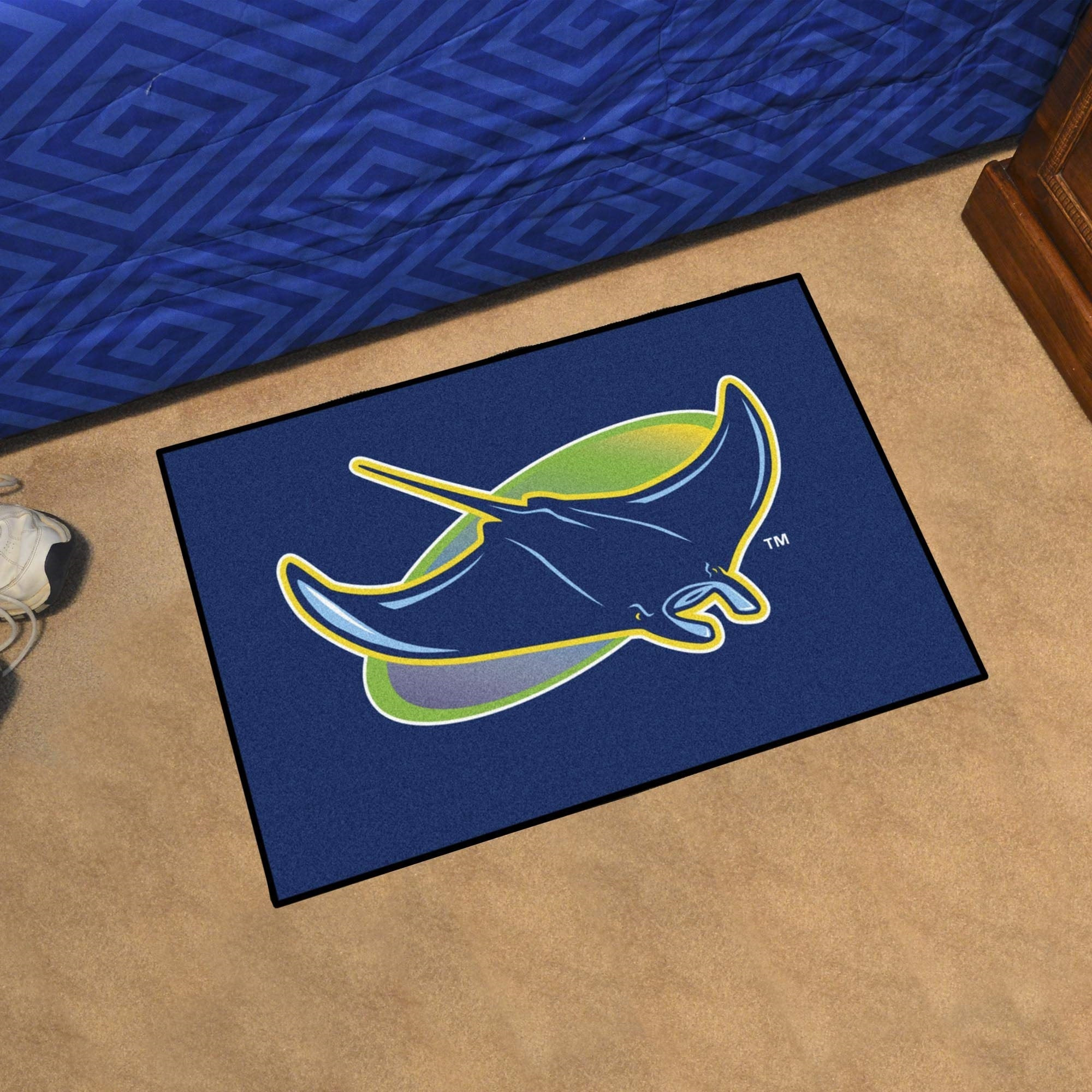 Tampa Bay Rays Starter Mat Accent Rug - 19in. x 30in. - Devil Ray Alternate Logo