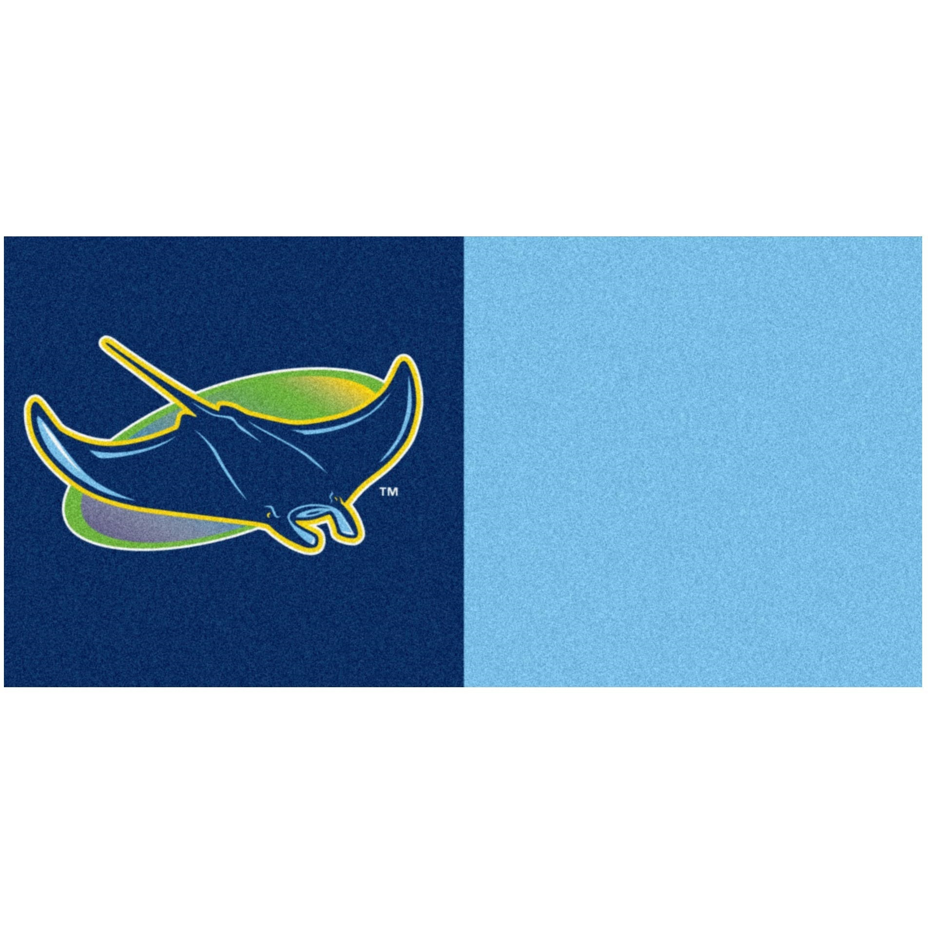 Tampa Bay Rays Team Carpet Tiles - 45 Sq Ft. - Devil Ray Alternate Logo