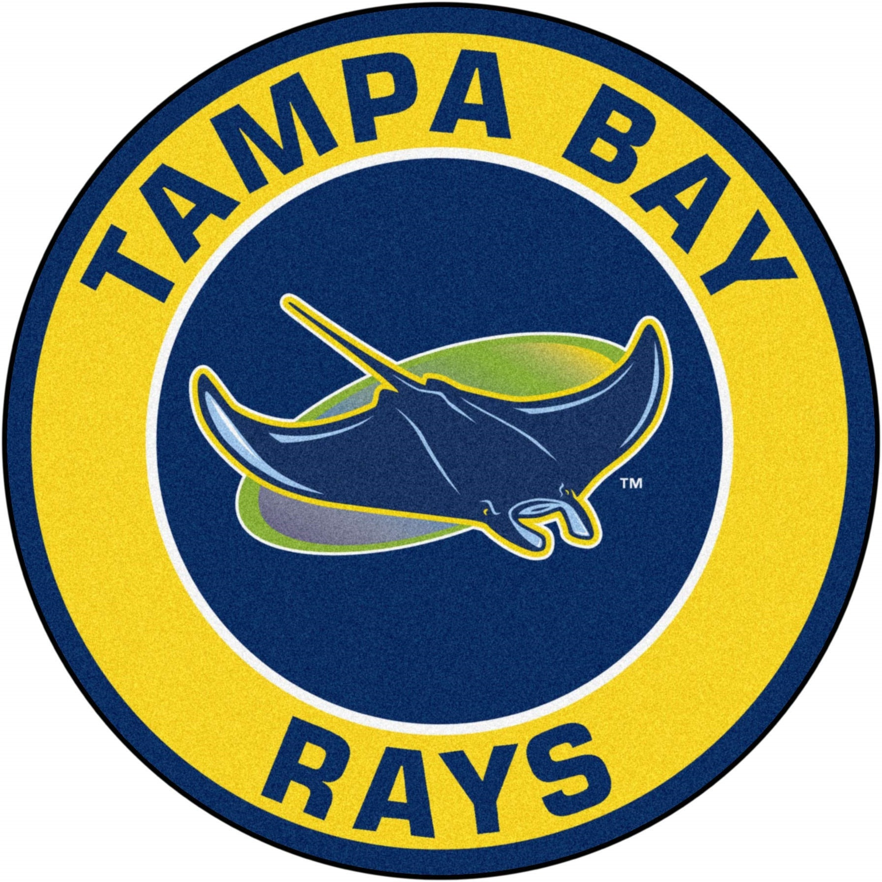 Tampa Bay Rays Roundel Rug - 27in. Diameter - Devil Ray Alternate Logo
