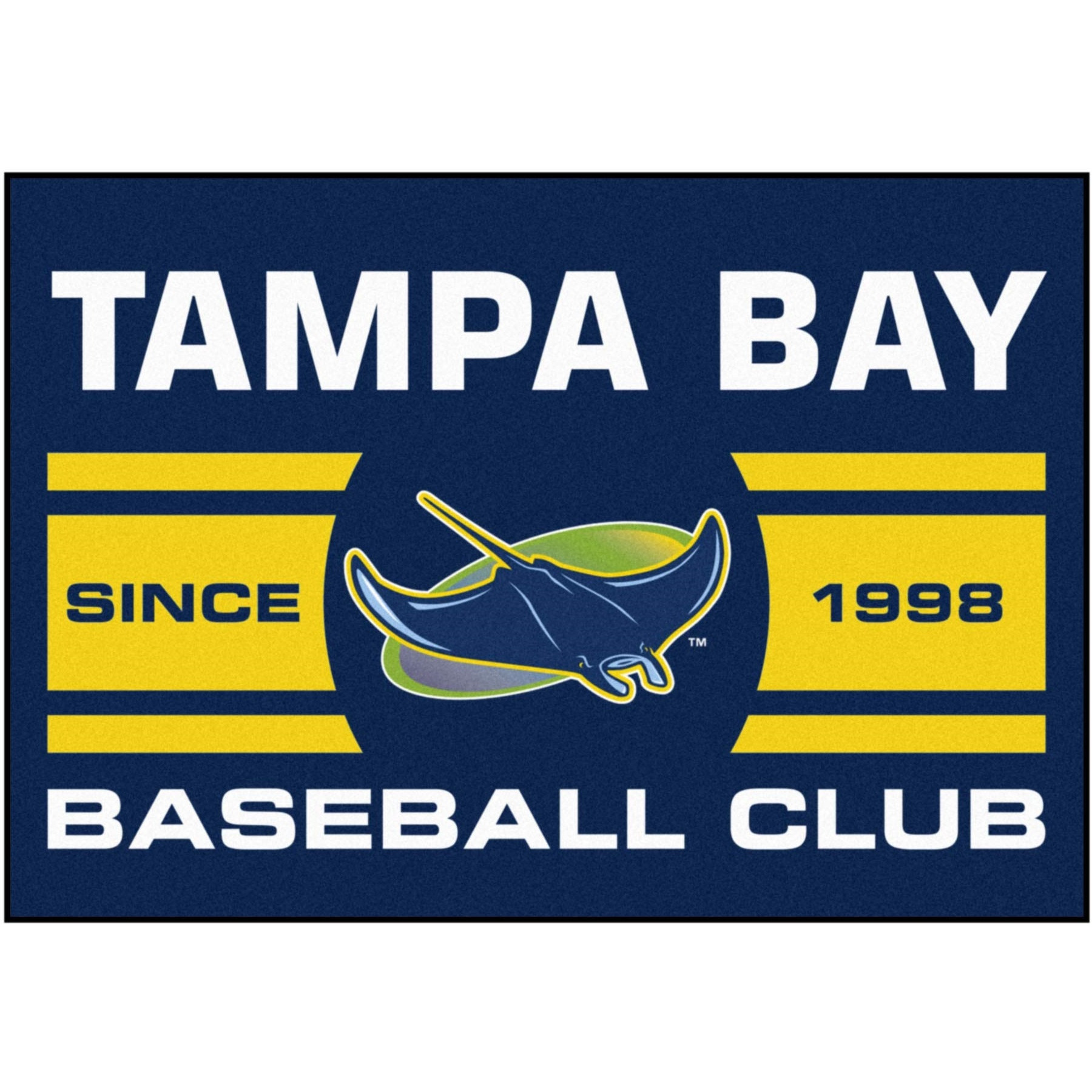 Tampa Bay Rays Starter Mat Accent Rug - 19in. x 30in. Uniform Design - Devil Ray Alternate Logo