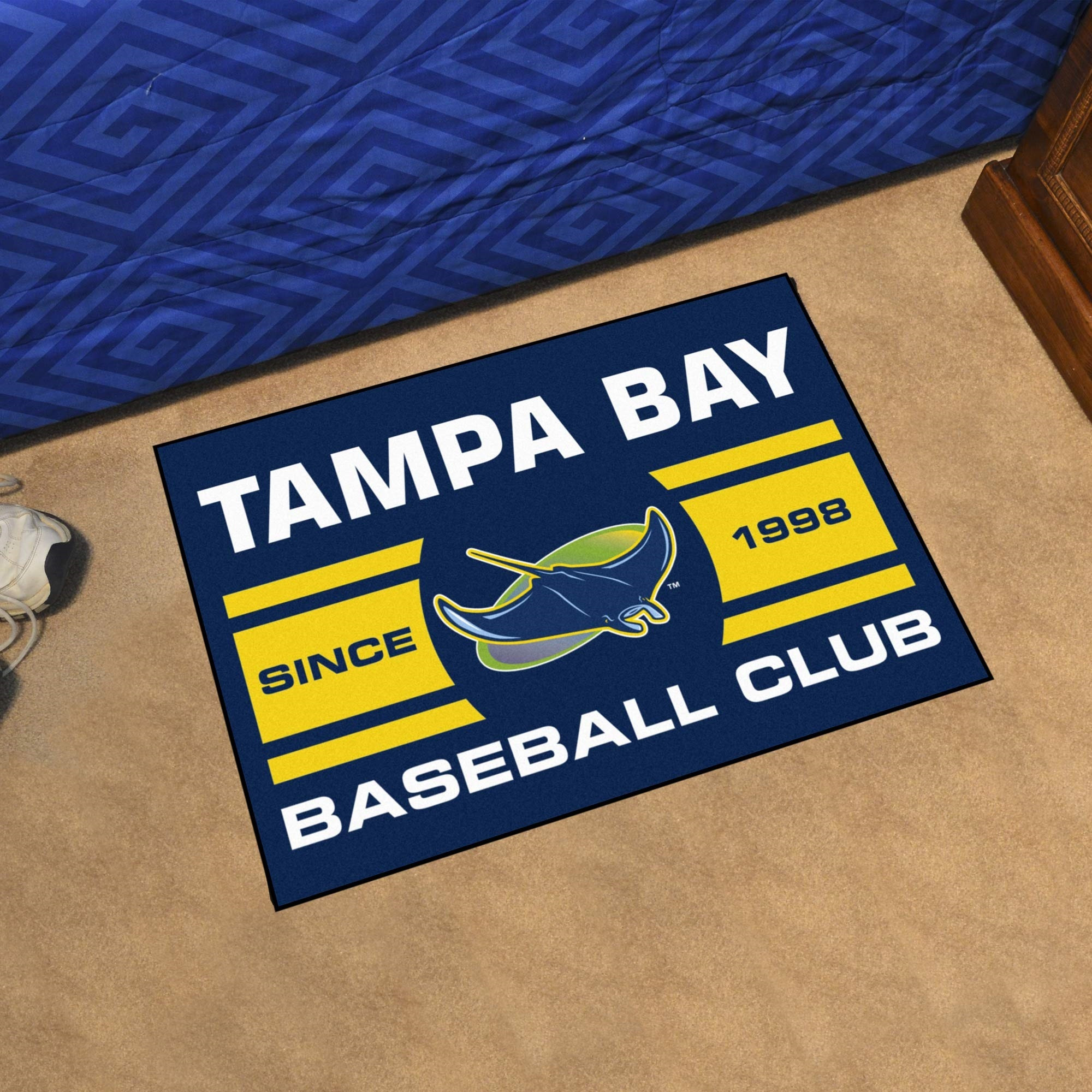 Tampa Bay Rays Starter Mat Accent Rug - 19in. x 30in. Uniform Design - Devil Ray Alternate Logo