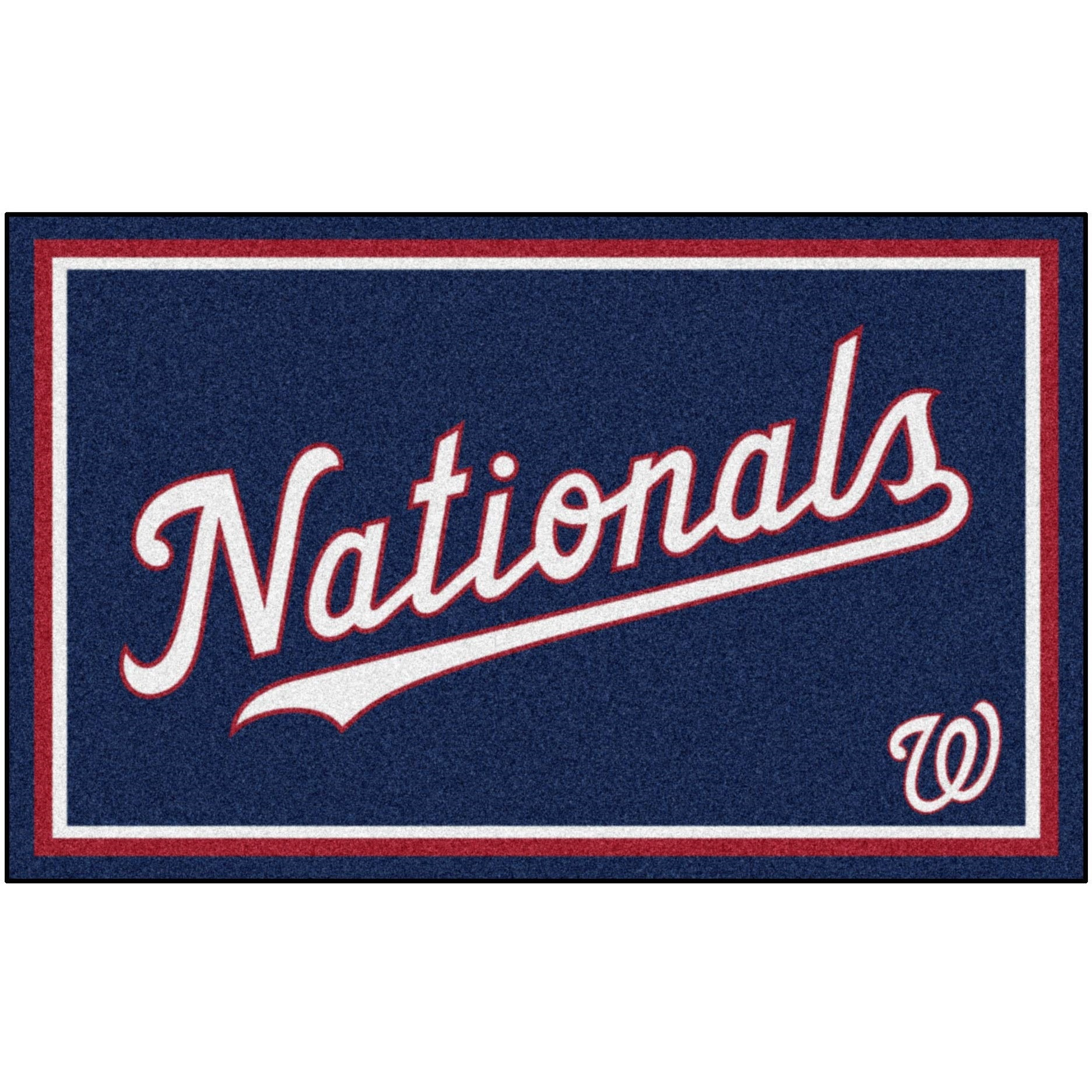 Washington Nationals 4ft. x 6ft. Plush Area Rug - Nationals Script Alternate Logo