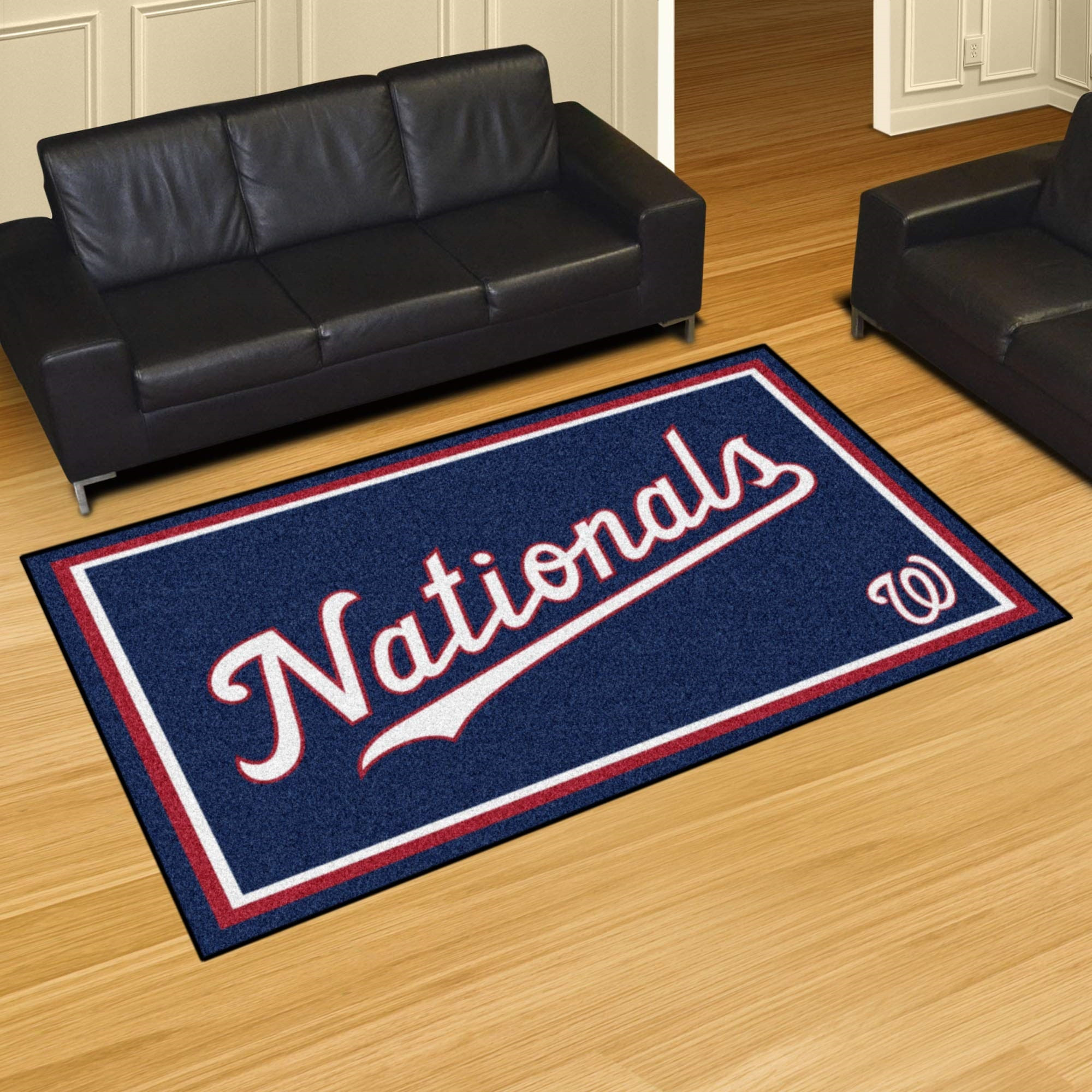 Washington Nationals 4ft. x 6ft. Plush Area Rug - Nationals Script Alternate Logo