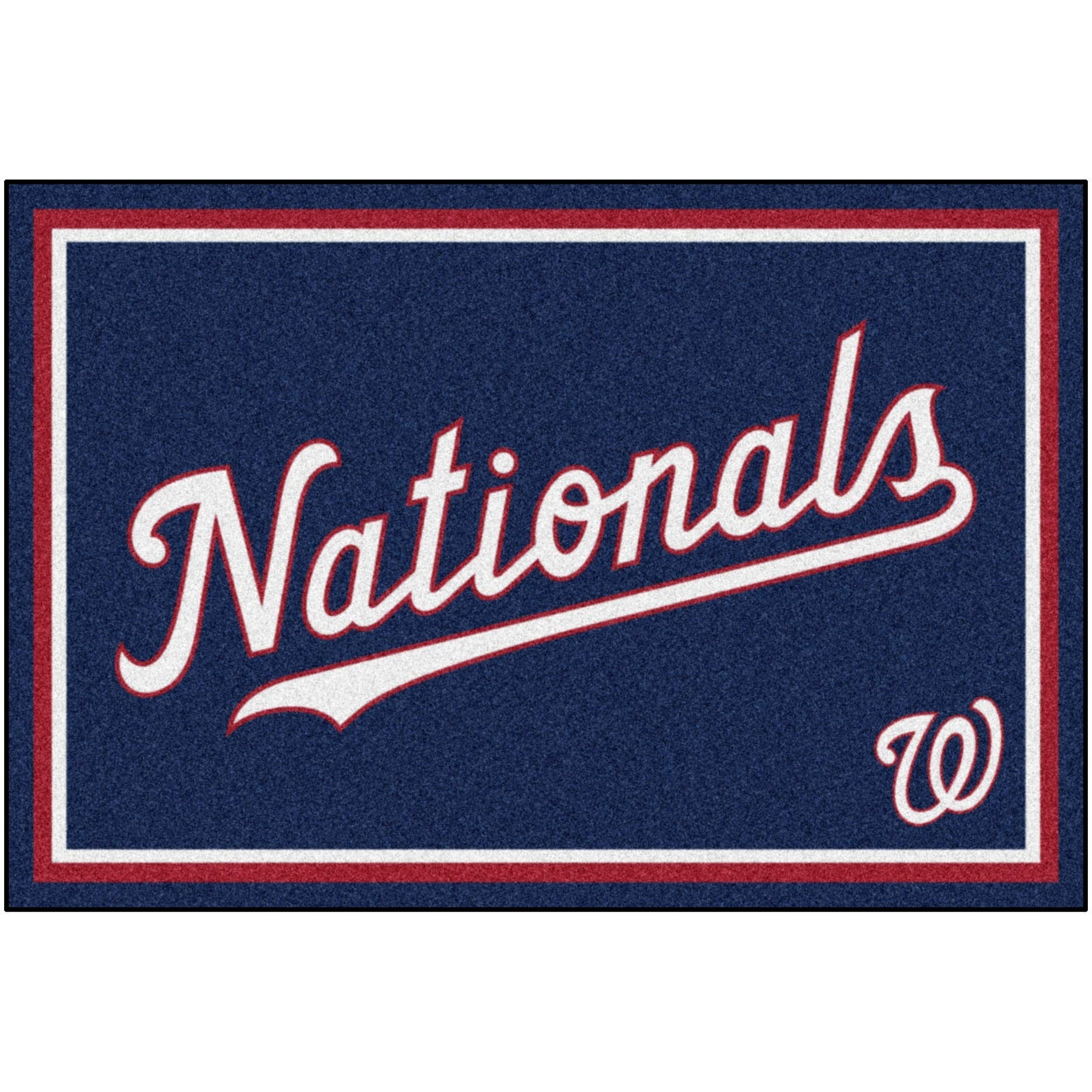 Washington Nationals 5ft. x 8 ft. Plush Area Rug - Nationals Script Alternate Logo