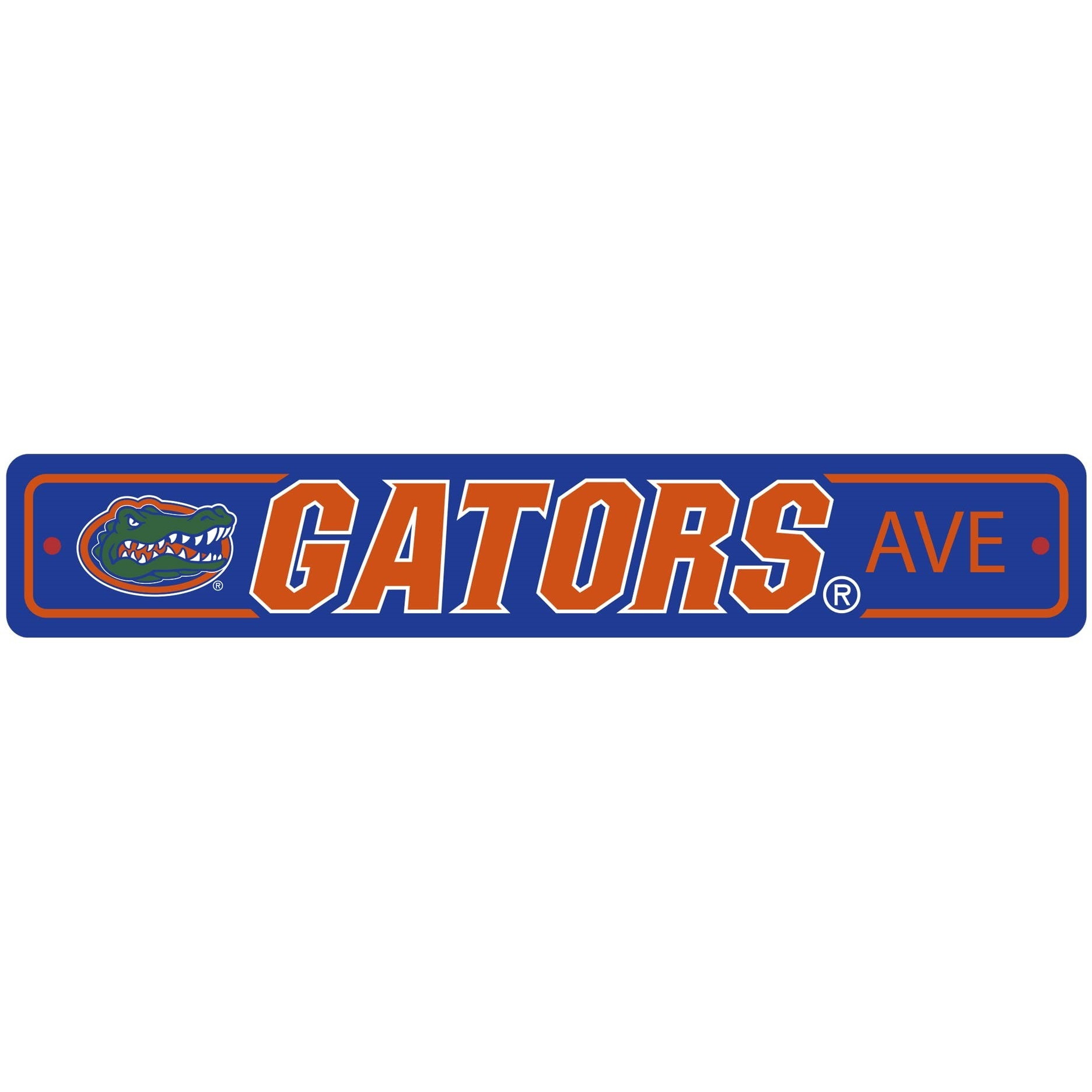 Florida Gators Team Color Street Sign Dcor 4in. X 24in. Lightweight