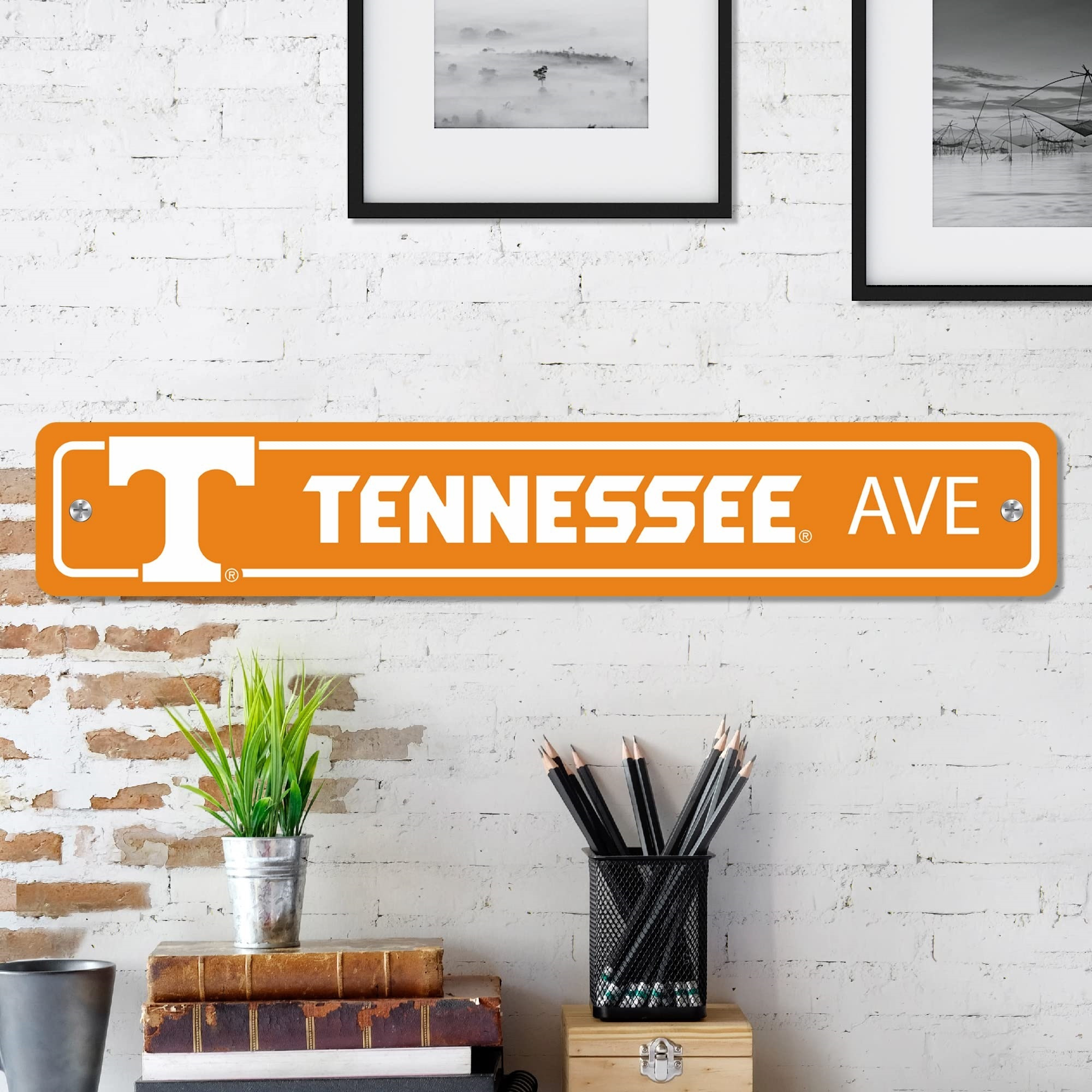 Tennessee Volunteers Team Color Street Sign Dcor 4in. X 24in. Lightweight