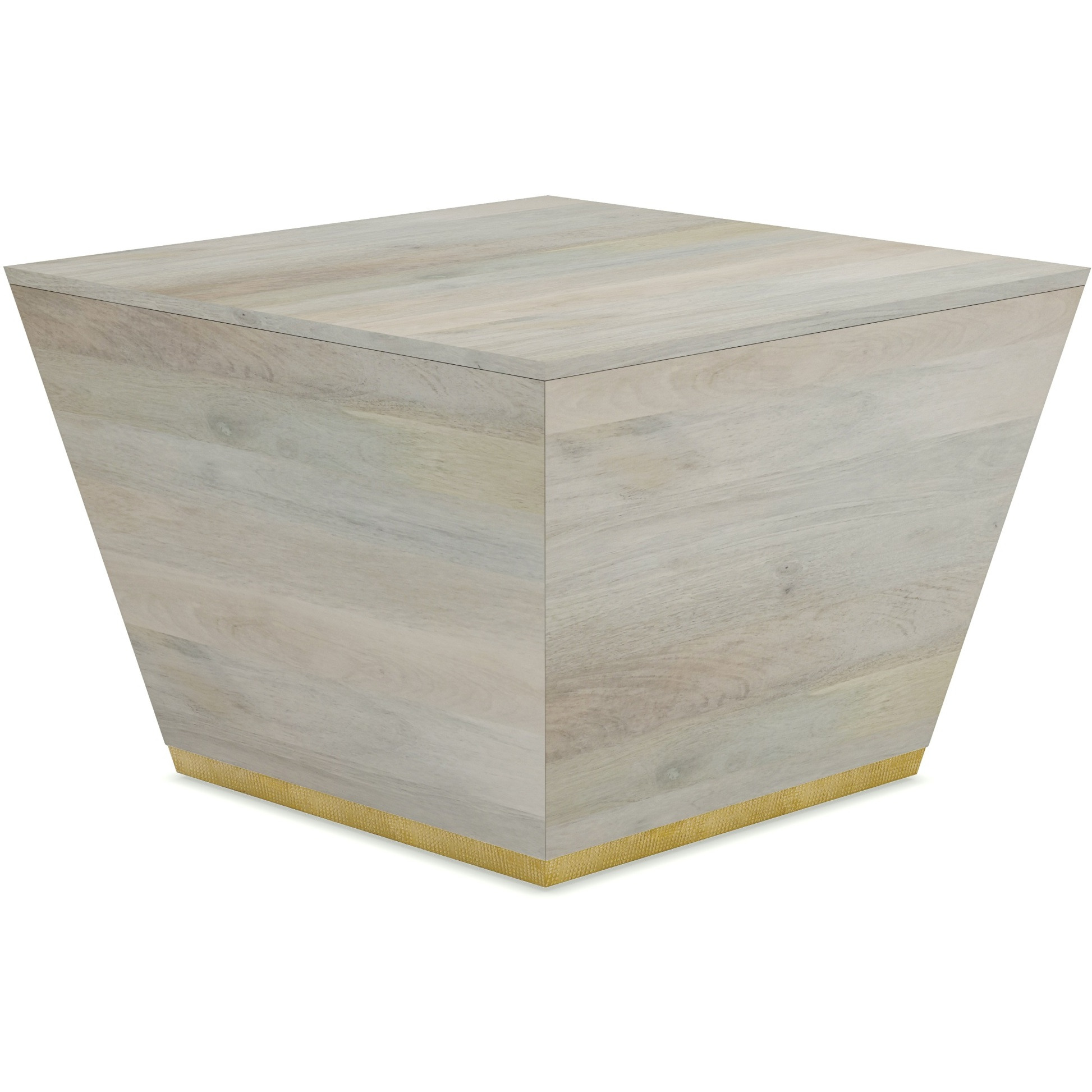Abba SOLID MANGO WOOD  Square Coffee Table in White Wash