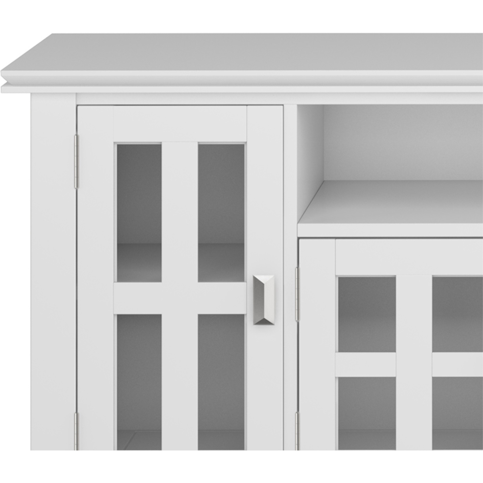 Artisan SOLID WOOD 72 inch TV Media Stand in White For TVs up to 80 inches