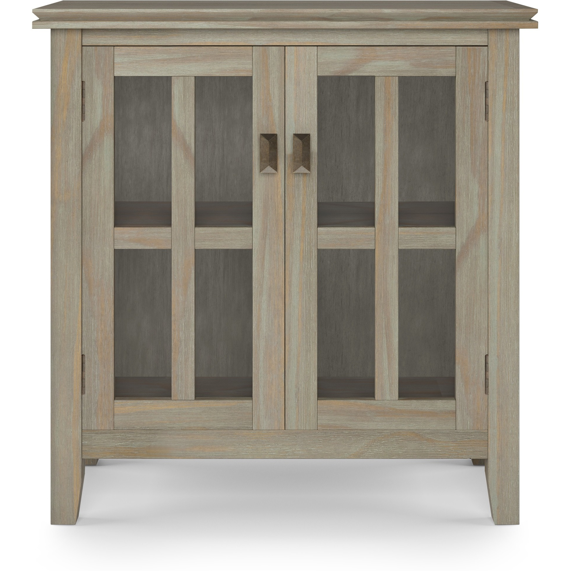 Artisan SOLID WOOD Low Storage Cabinet in Distressed Grey