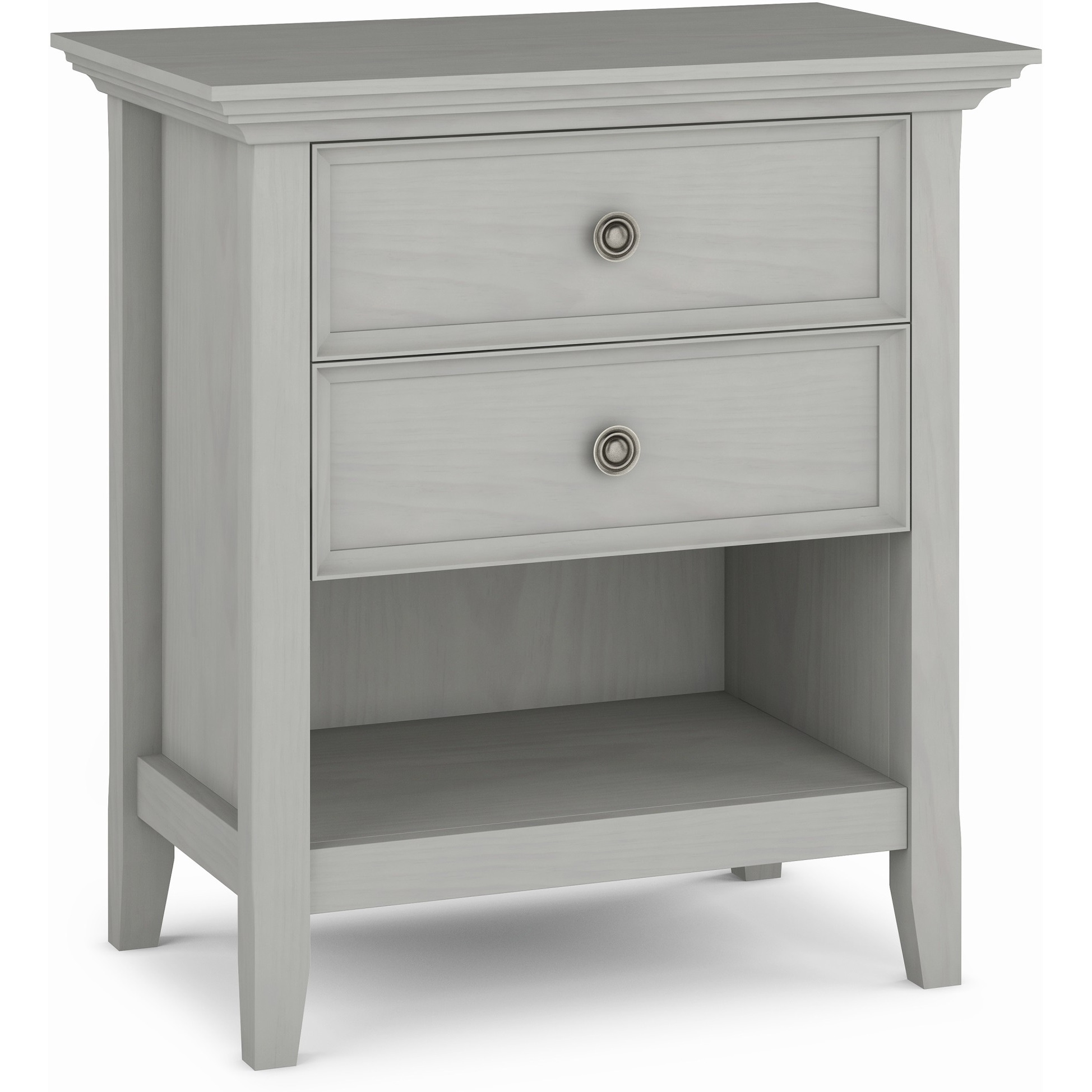 Amherst SOLID WOOD Bedside Table in Fog Grey