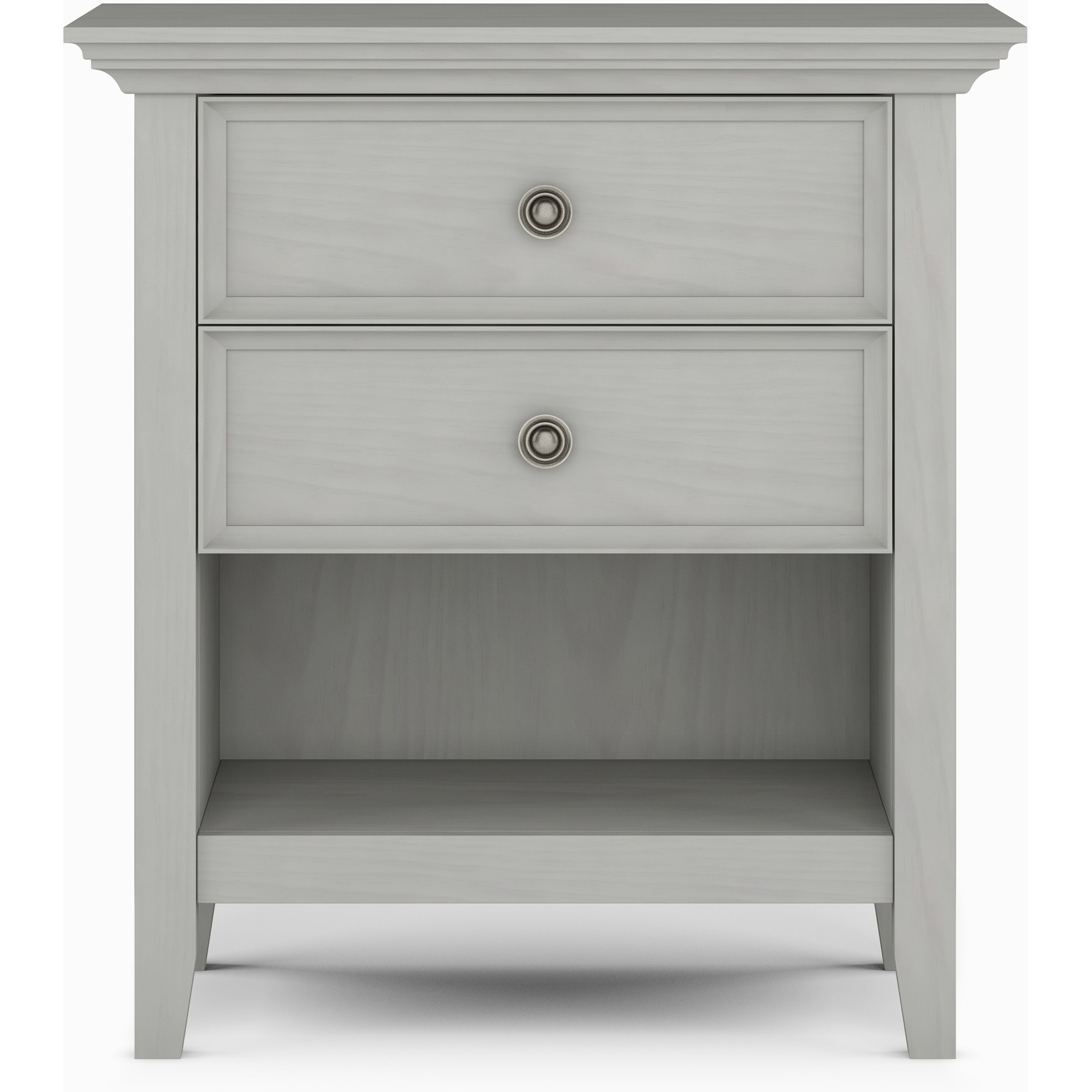 Amherst SOLID WOOD Bedside Table in Fog Grey
