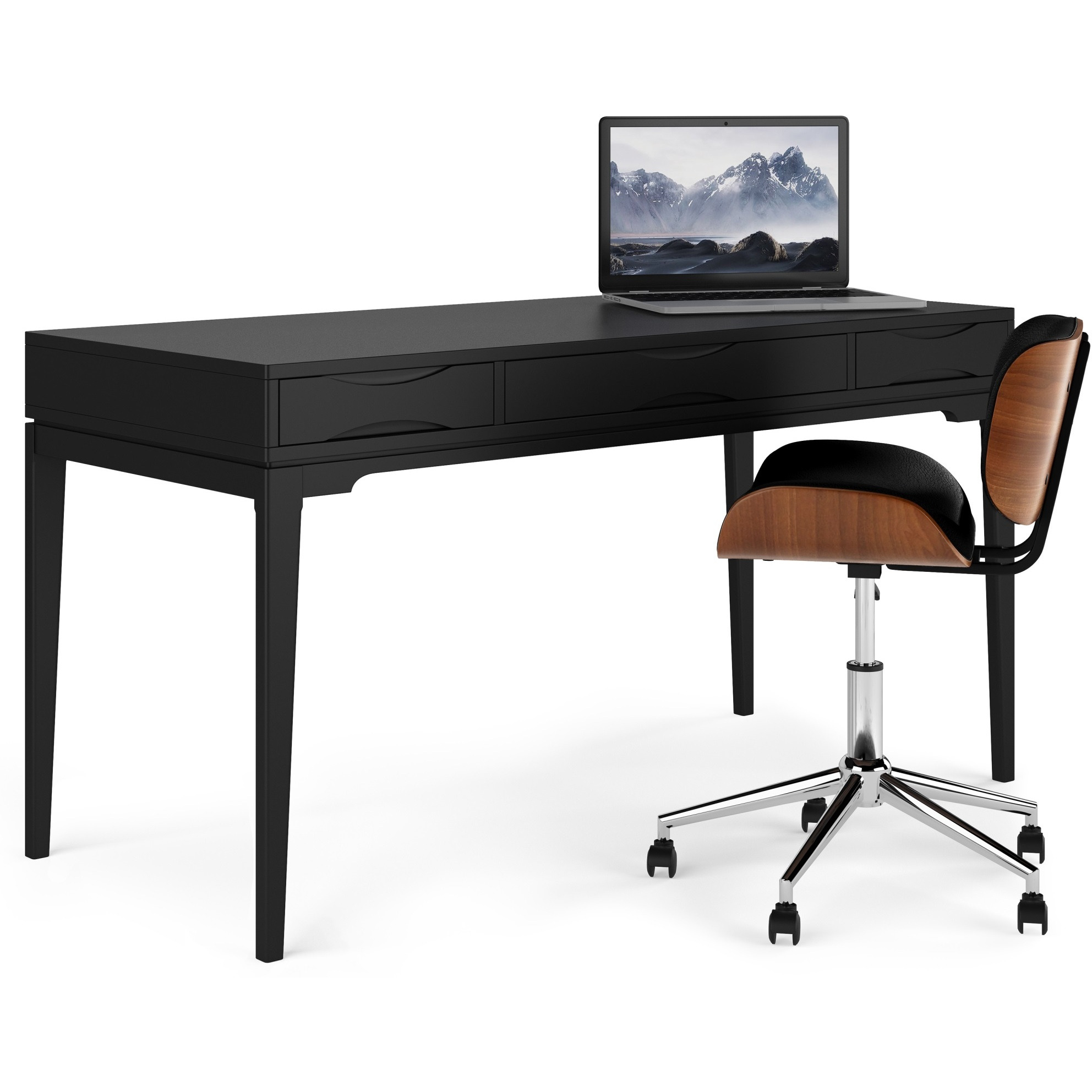Harper SOLID HARDWOOD Desk in Black
