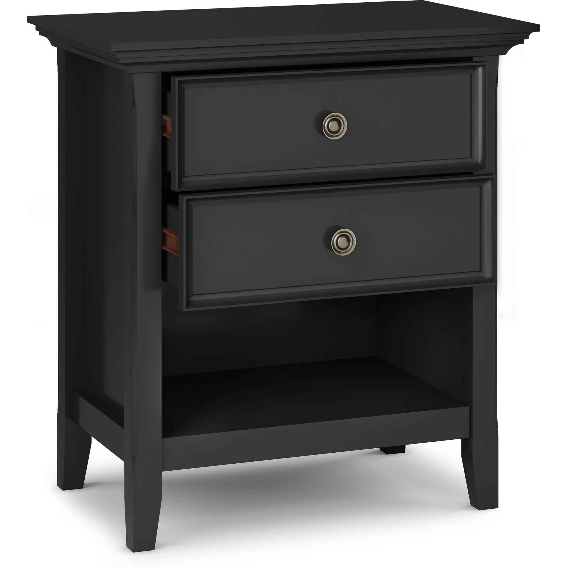 Amherst SOLID WOOD Bedside Table in Black