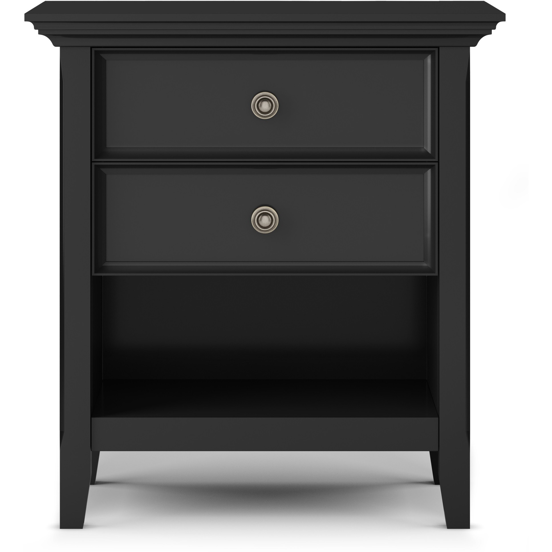 Amherst SOLID WOOD Bedside Table in Black