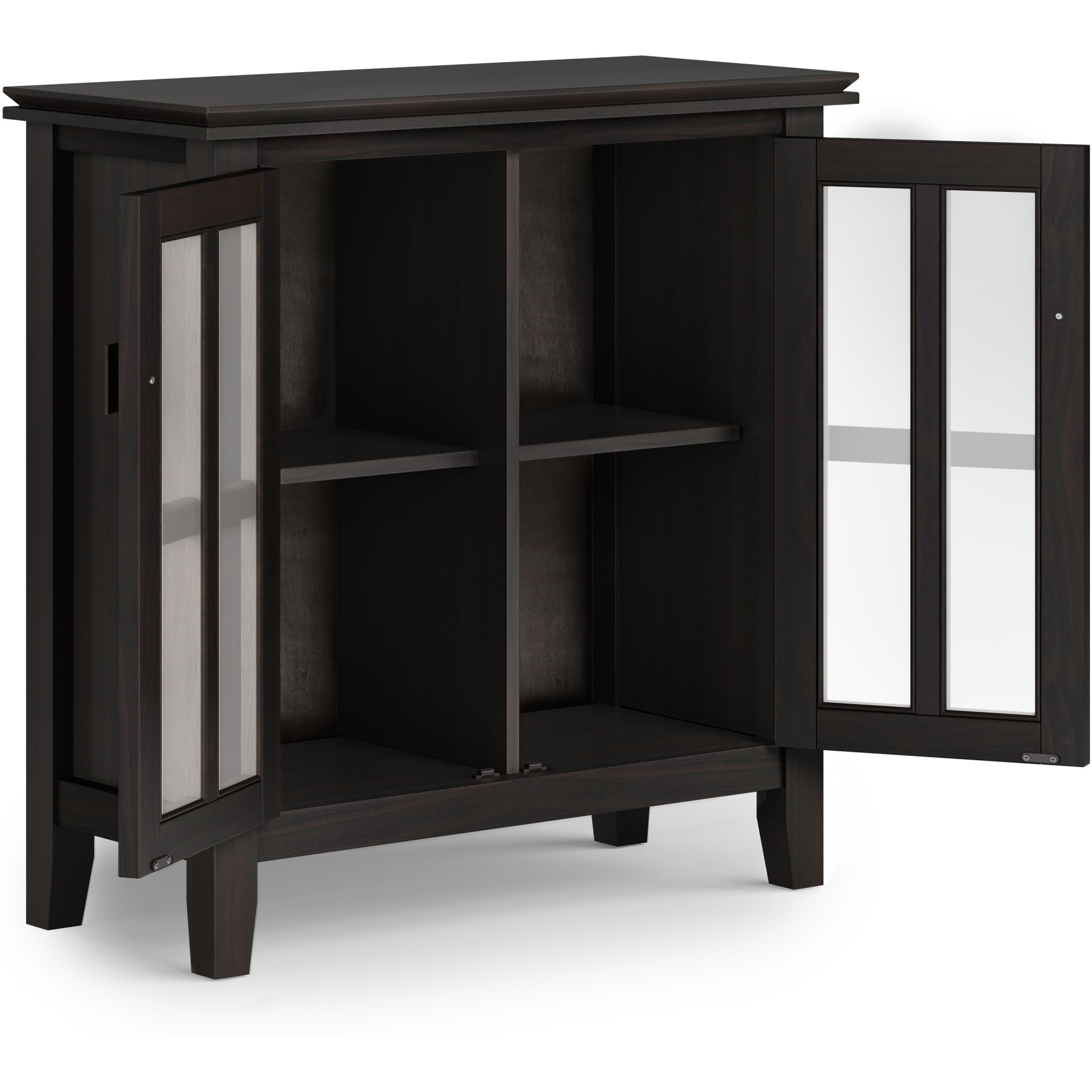 Artisan SOLID WOOD Low Storage Cabinet in Hickory Brown