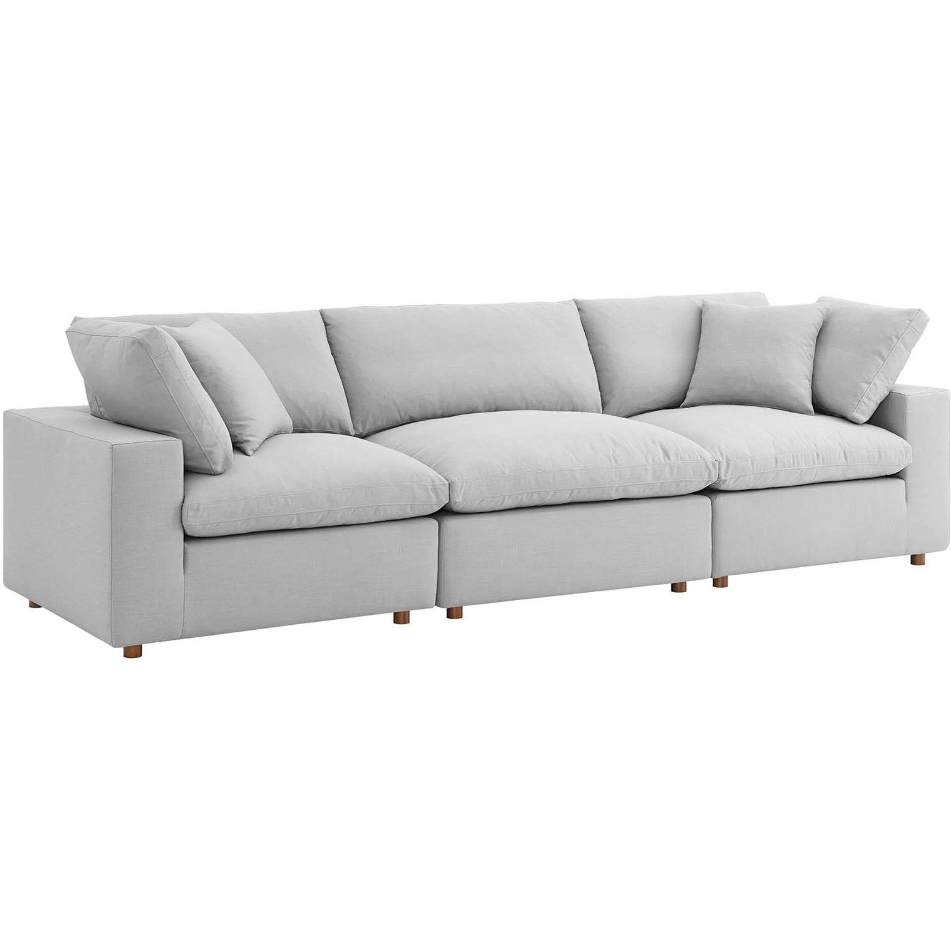 Commix Down Filled Overstuffed 3 Piece Sectional Sofa Set