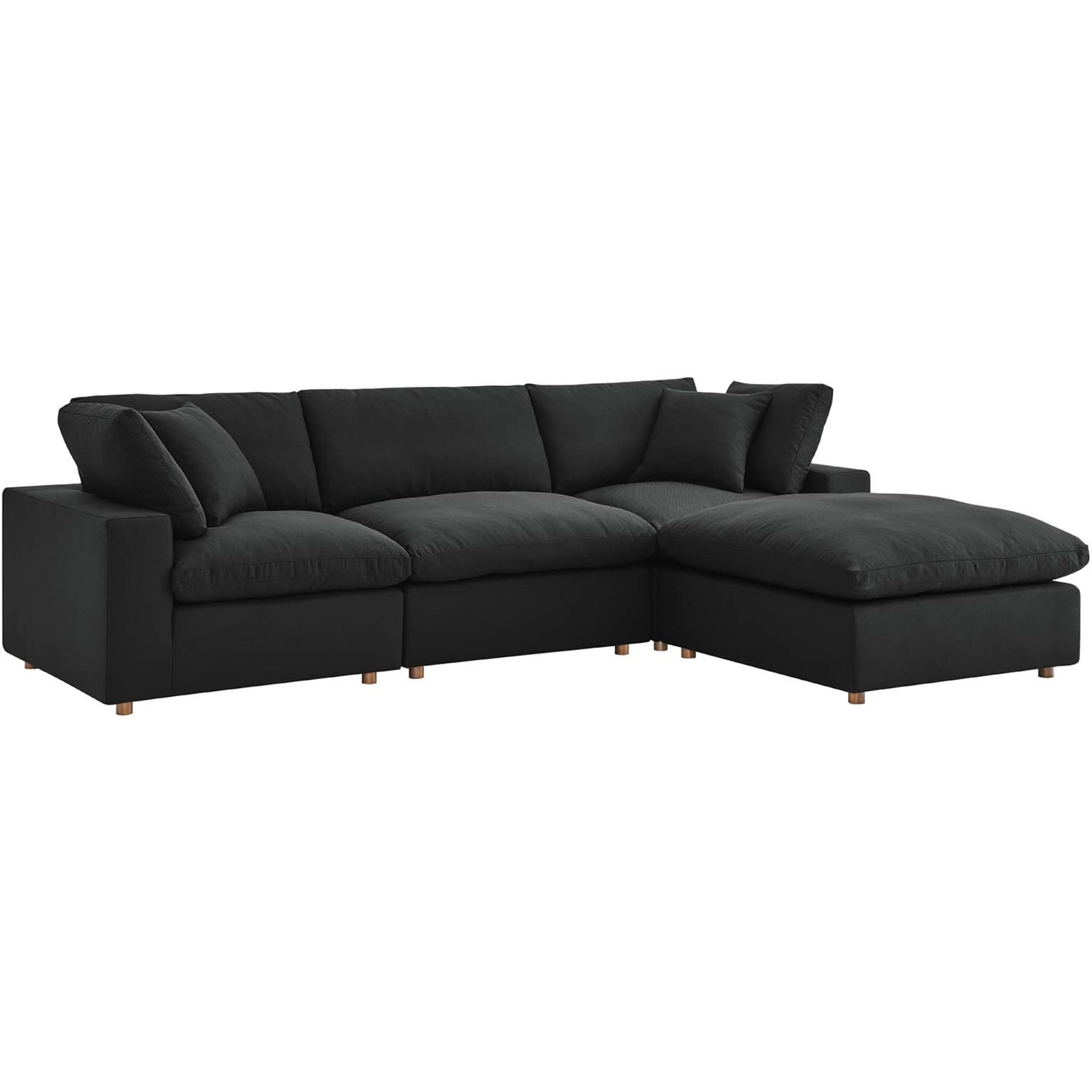 Commix Down Filled Overstuffed 4 Piece Sectional Sofa Set