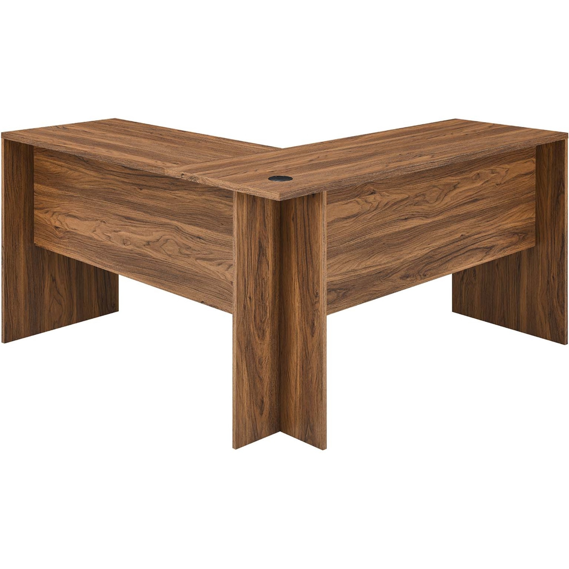 Venture L-Shaped Wood Office Desk