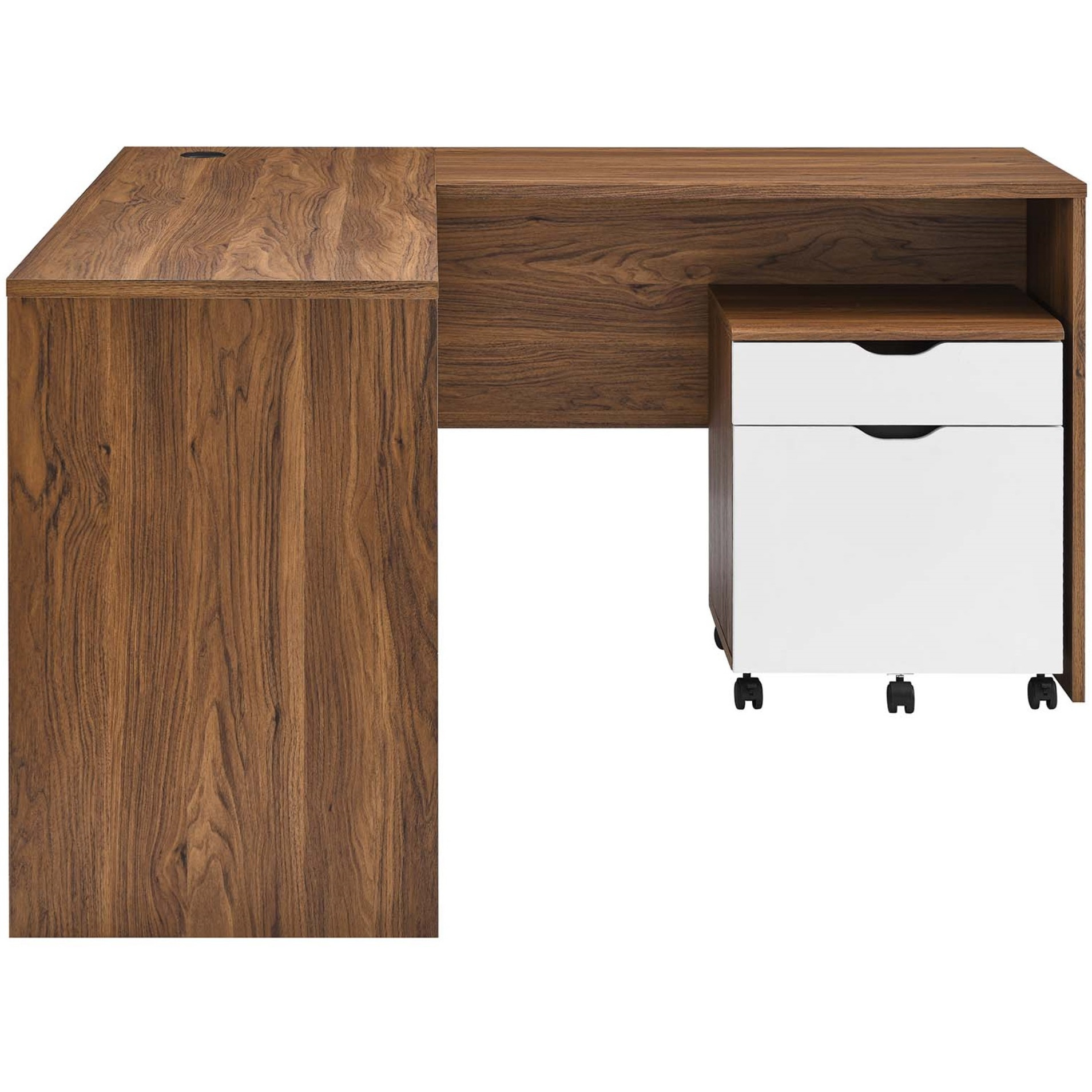 Envision Wood Desk and File Cabinet Set