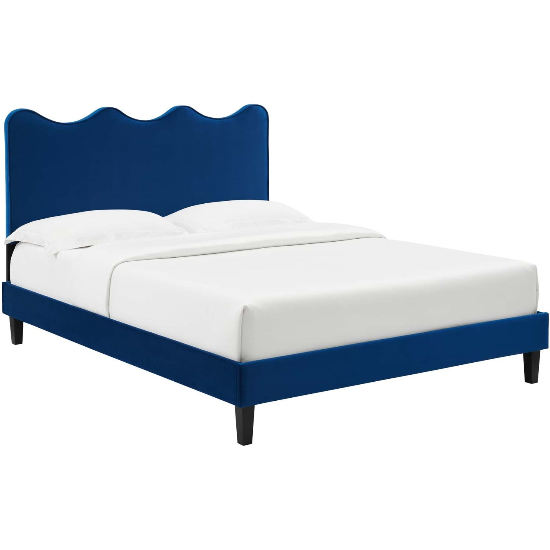 Current Performance Velvet King Platform Bed