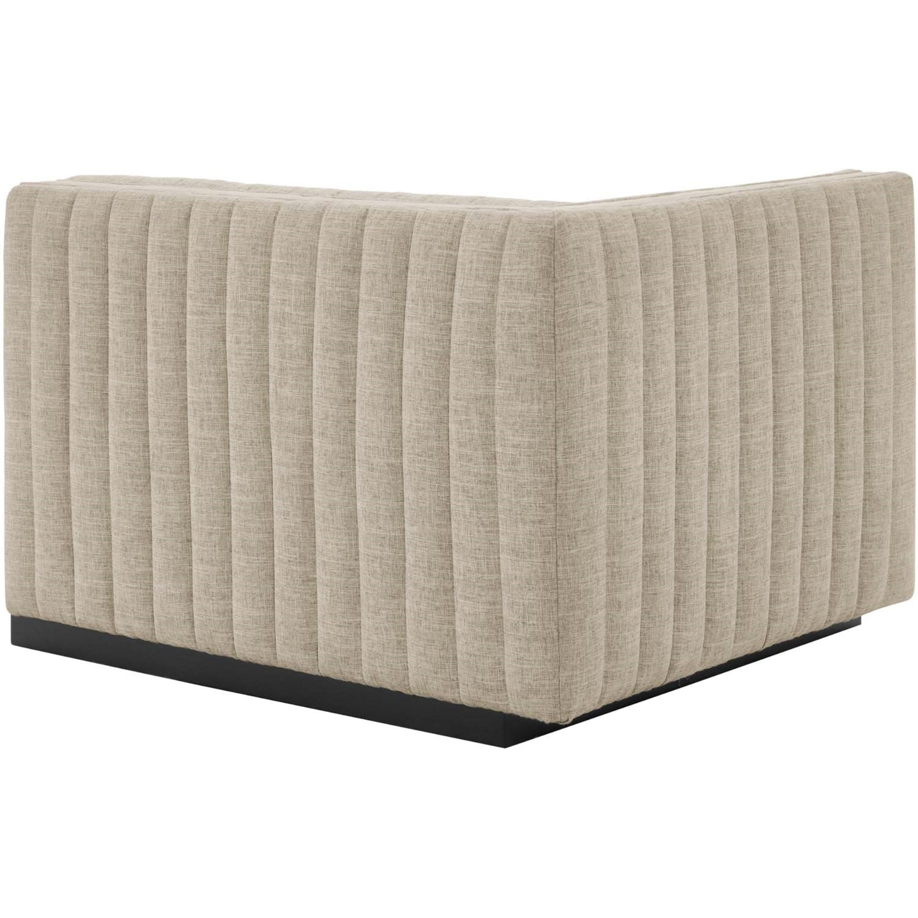 Conjure Channel Tufted Upholstered Fabric Left-Arm Chair