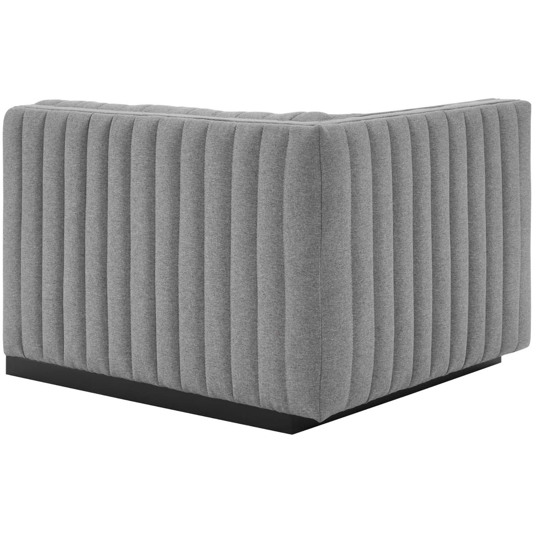Conjure Channel Tufted Upholstered Fabric Left-Arm Chair