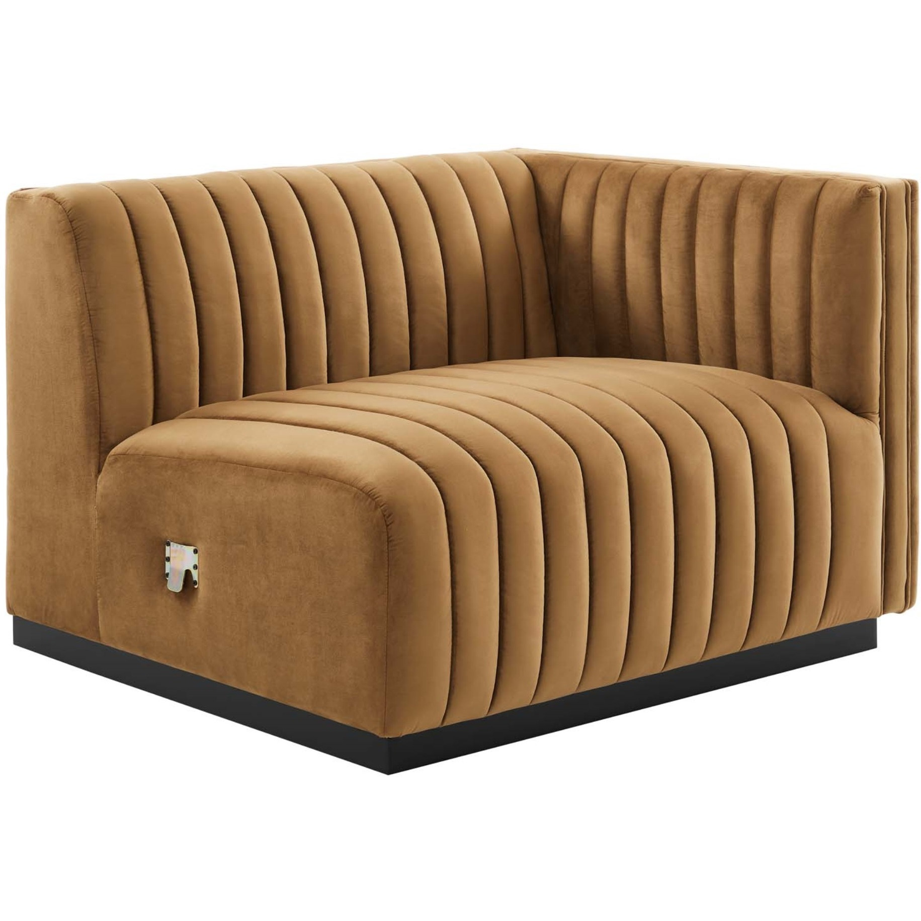 Conjure Channel Tufted Performance Velvet Right-Arm Chair