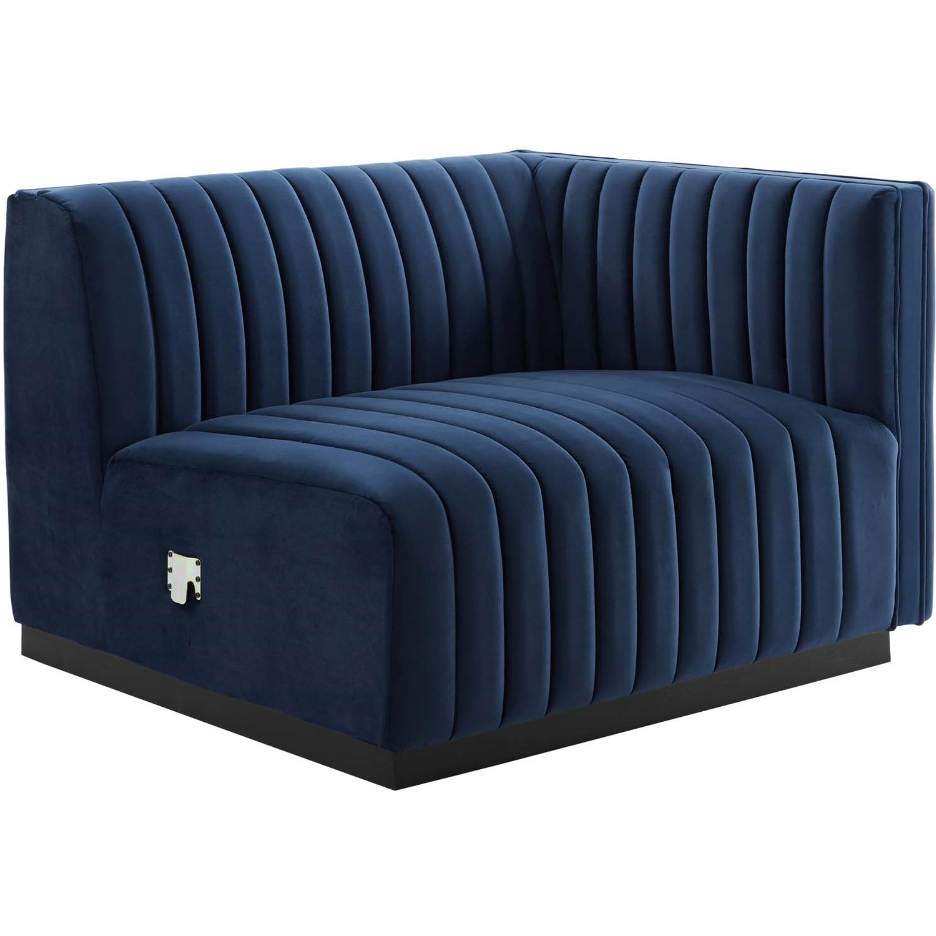 Conjure Channel Tufted Performance Velvet Right-Arm Chair