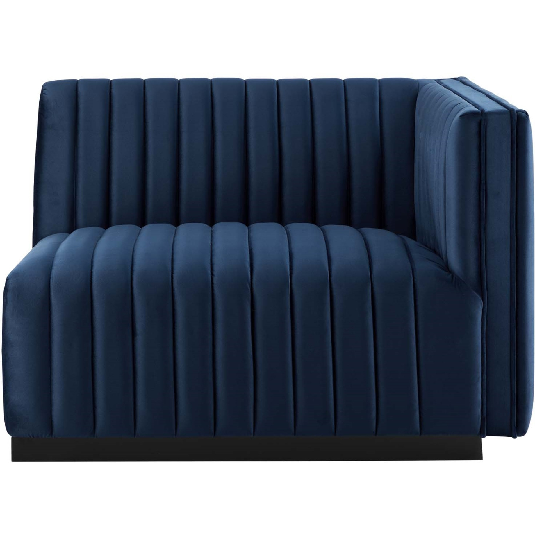 Conjure Channel Tufted Performance Velvet Right-Arm Chair