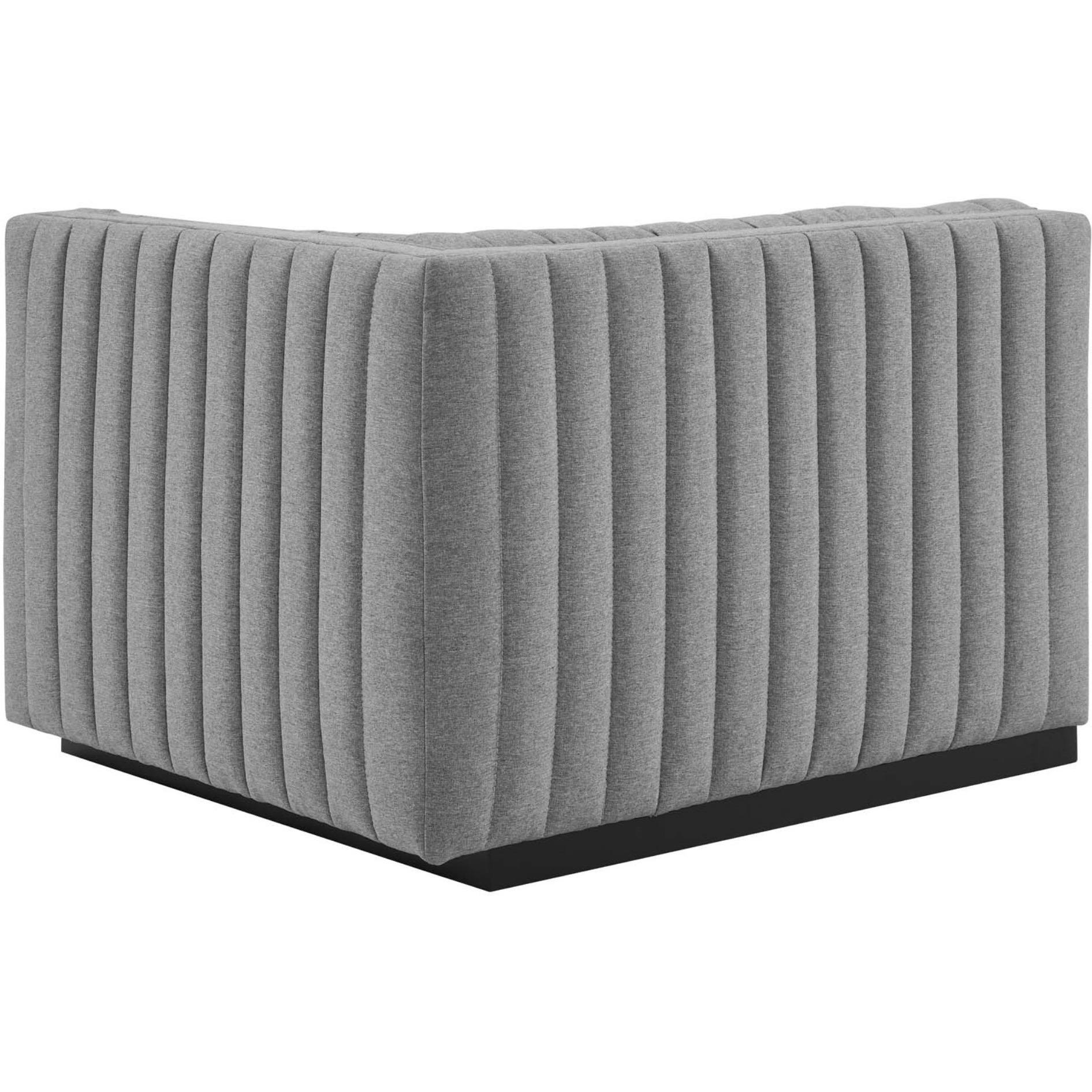 Conjure Channel Tufted Upholstered Fabric Right-Arm Chair