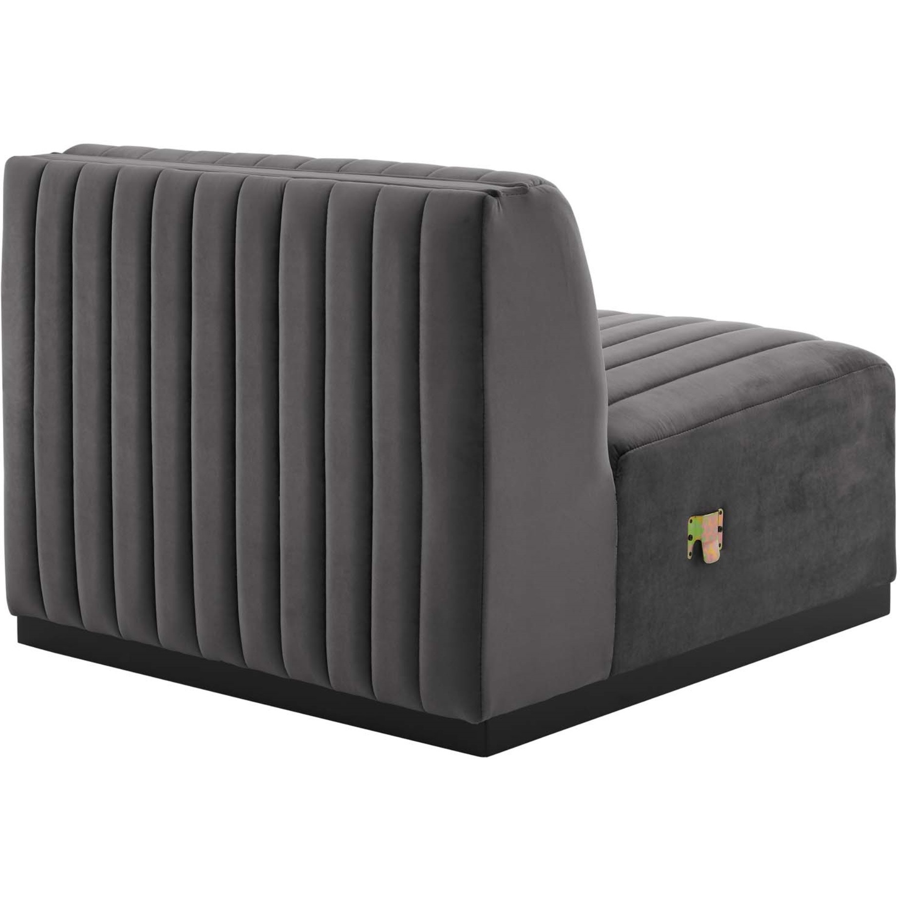 Conjure Channel Tufted Performance Velvet Armless Chair