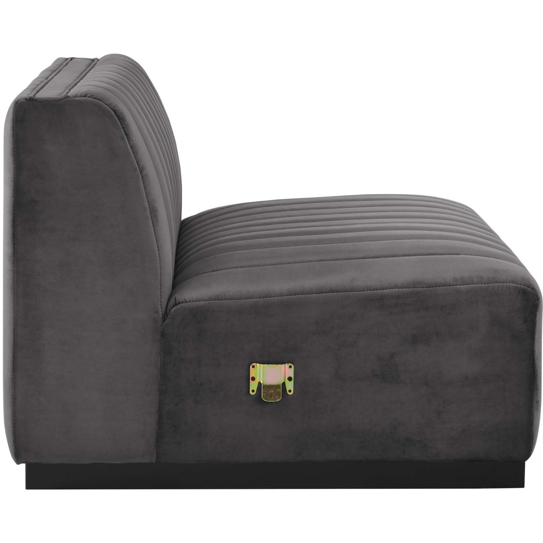 Conjure Channel Tufted Performance Velvet Armless Chair