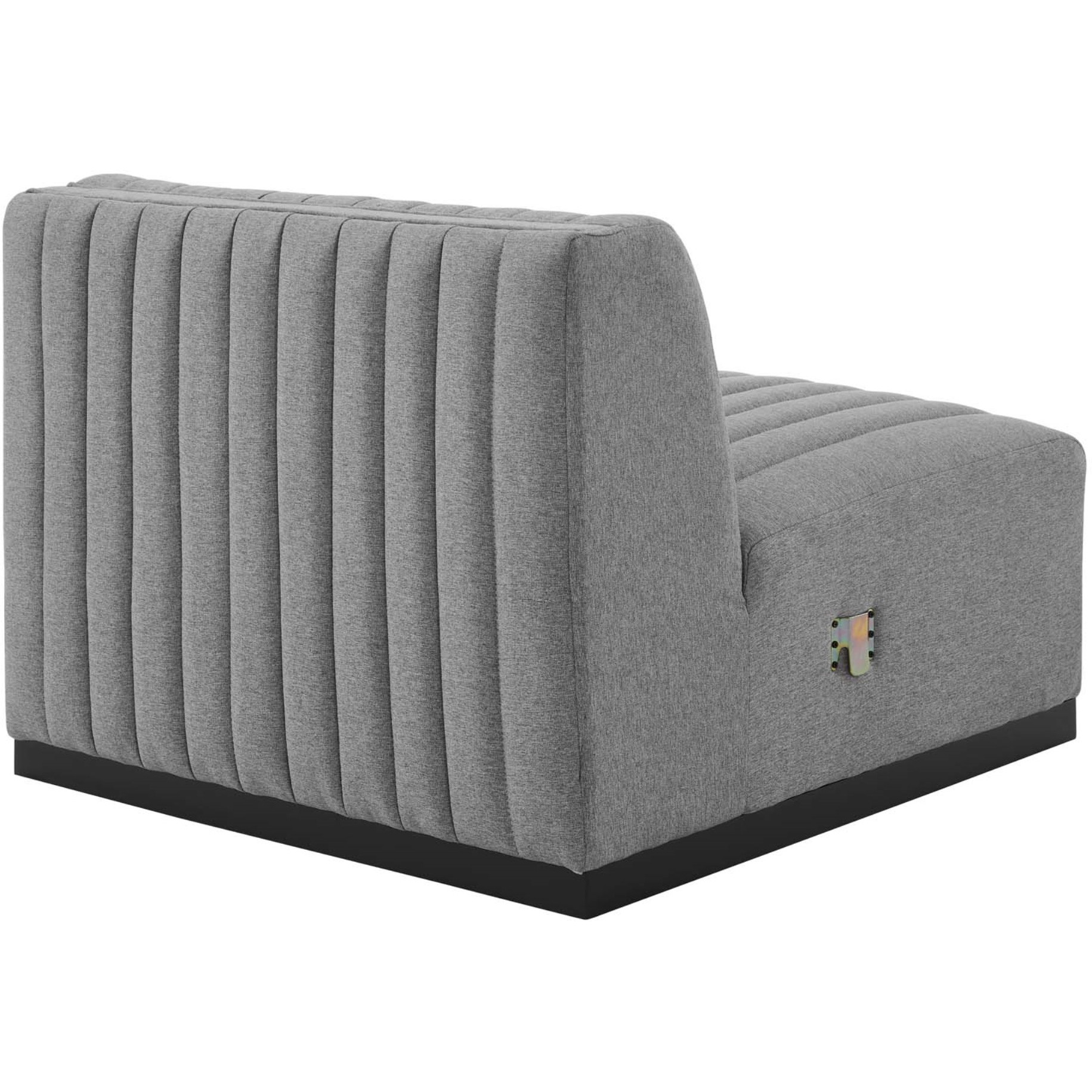 Conjure Channel Tufted Upholstered Fabric Armless Chair