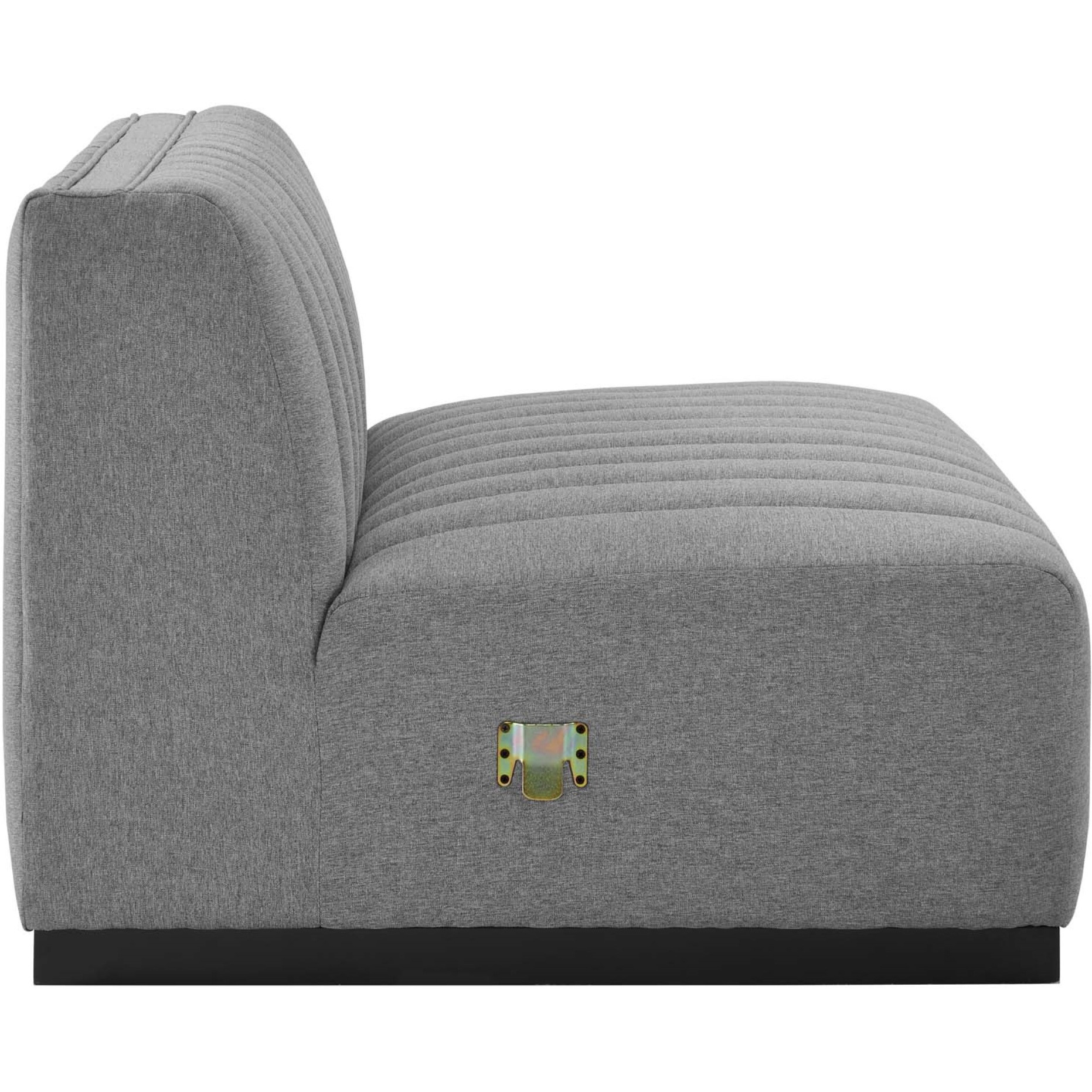 Conjure Channel Tufted Upholstered Fabric Armless Chair