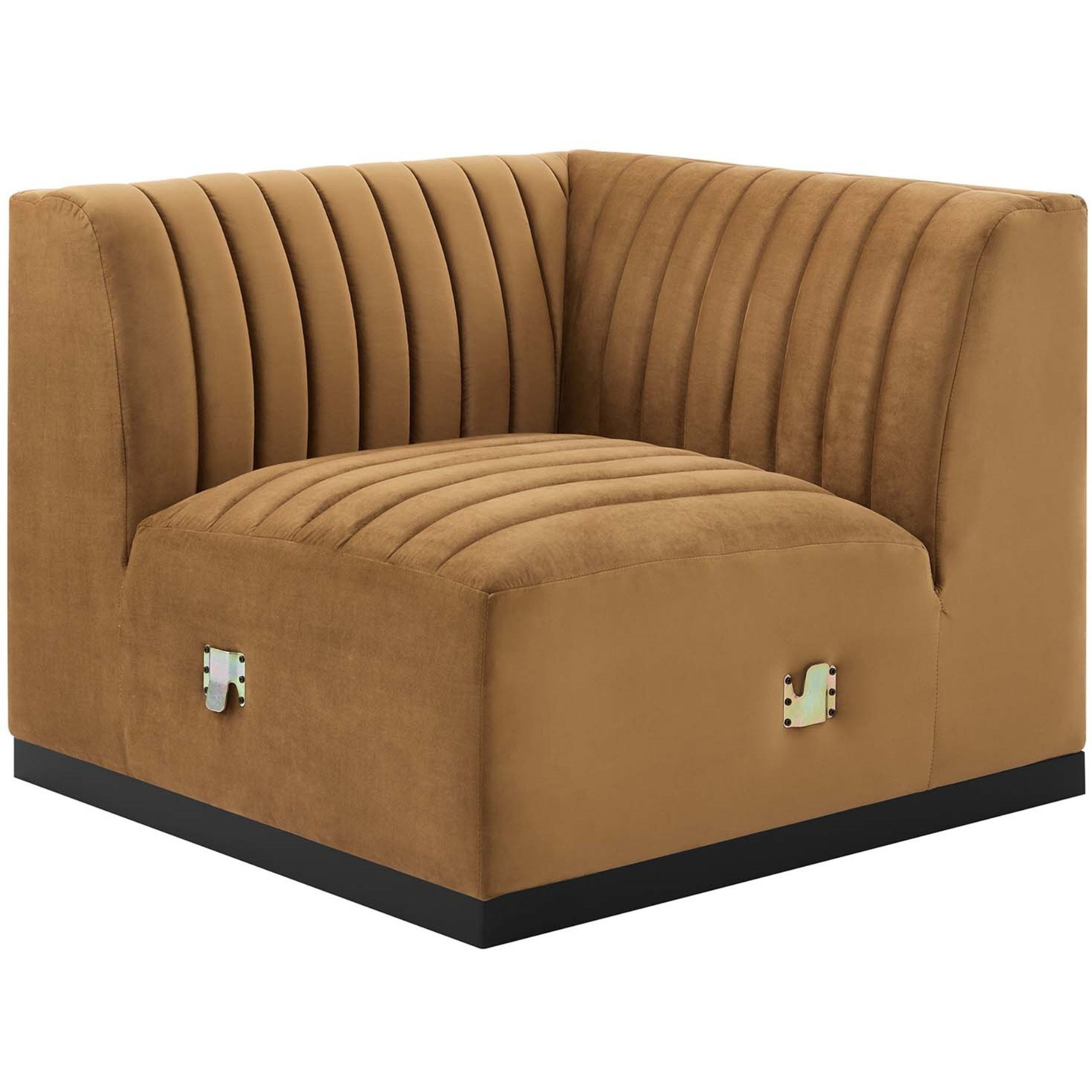 Conjure Channel Tufted Performance Velvet Left Corner Chair