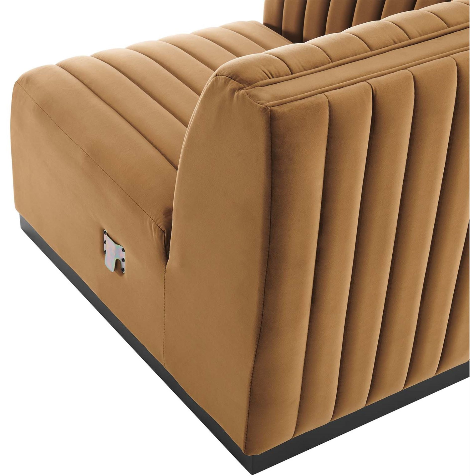 Conjure Channel Tufted Performance Velvet Left Corner Chair