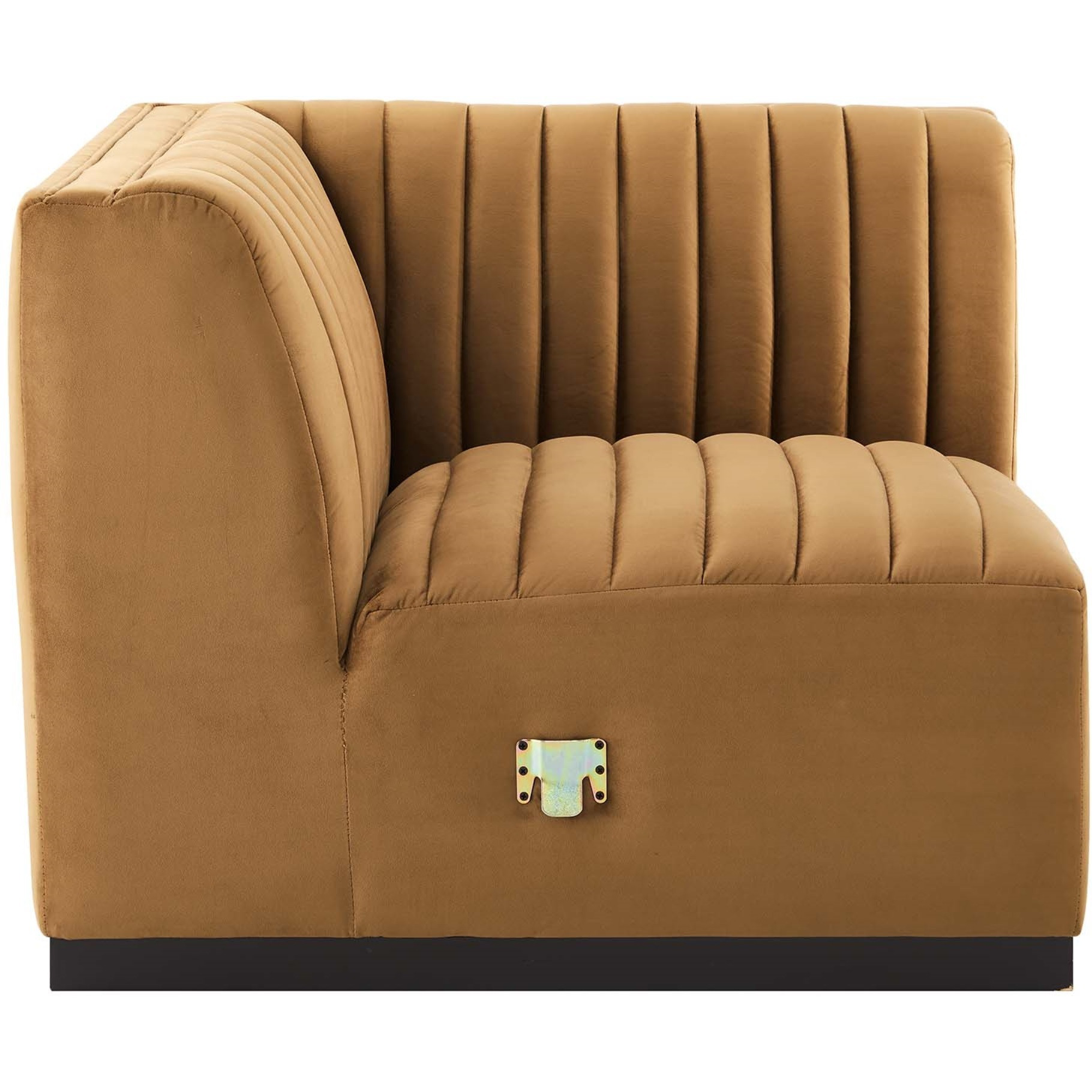 Conjure Channel Tufted Performance Velvet Left Corner Chair